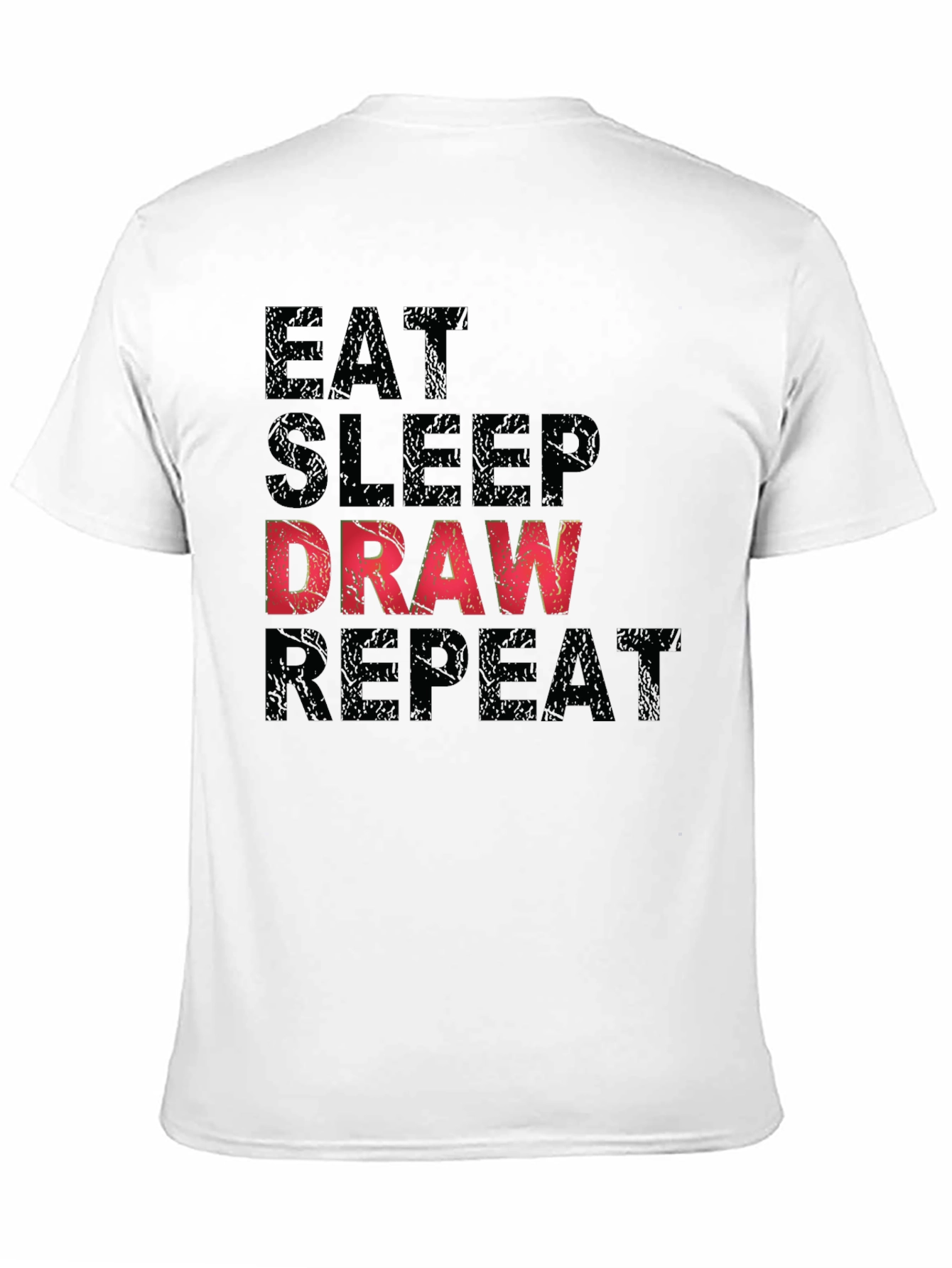 Eat Sleep Draw Repeat Graphic Tee - Black