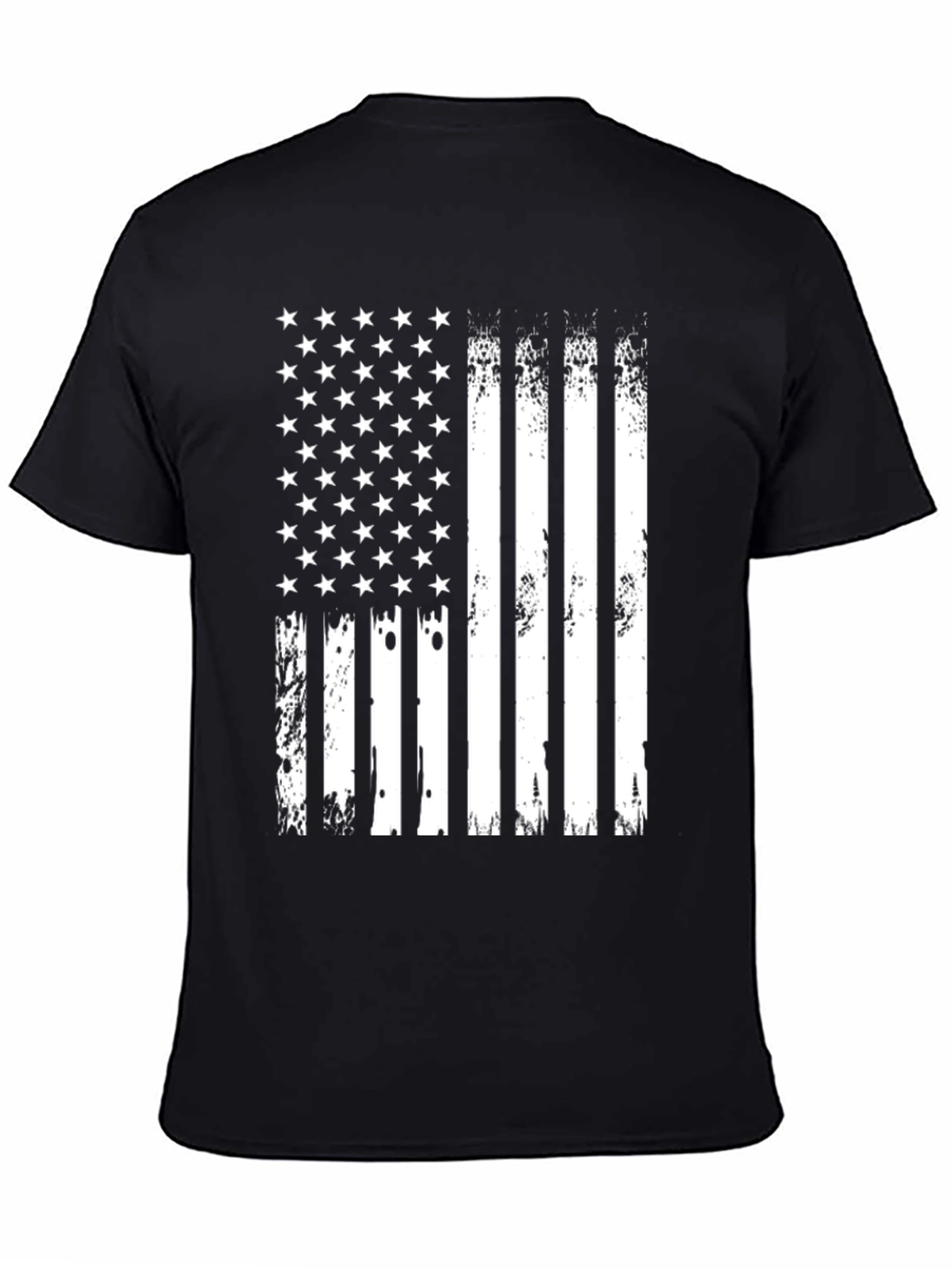 American Flag Distressed Graphic Tee - Patriotic Style