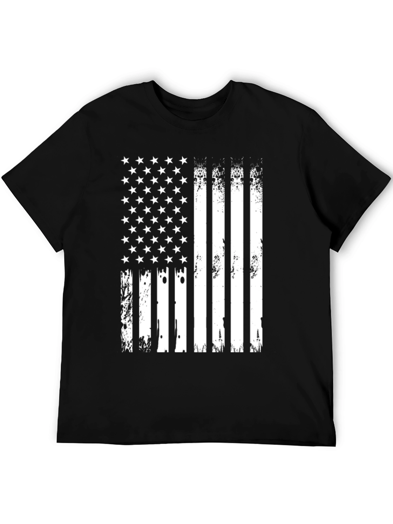 American Flag Distressed Graphic Tee - Patriotic Style