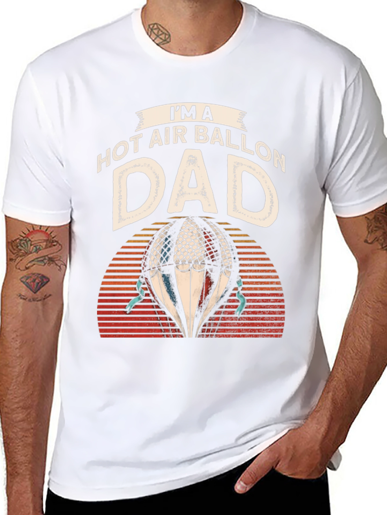 Hot Air Balloon Dad Graphic Tee
