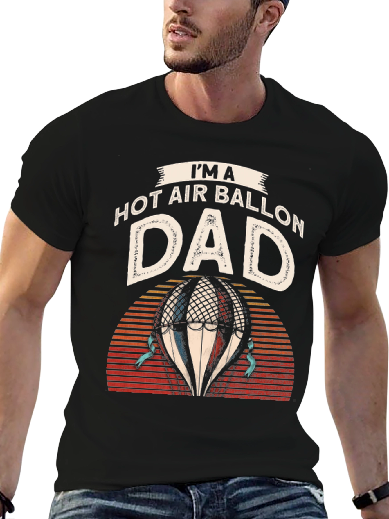 Hot Air Balloon Dad Graphic Tee
