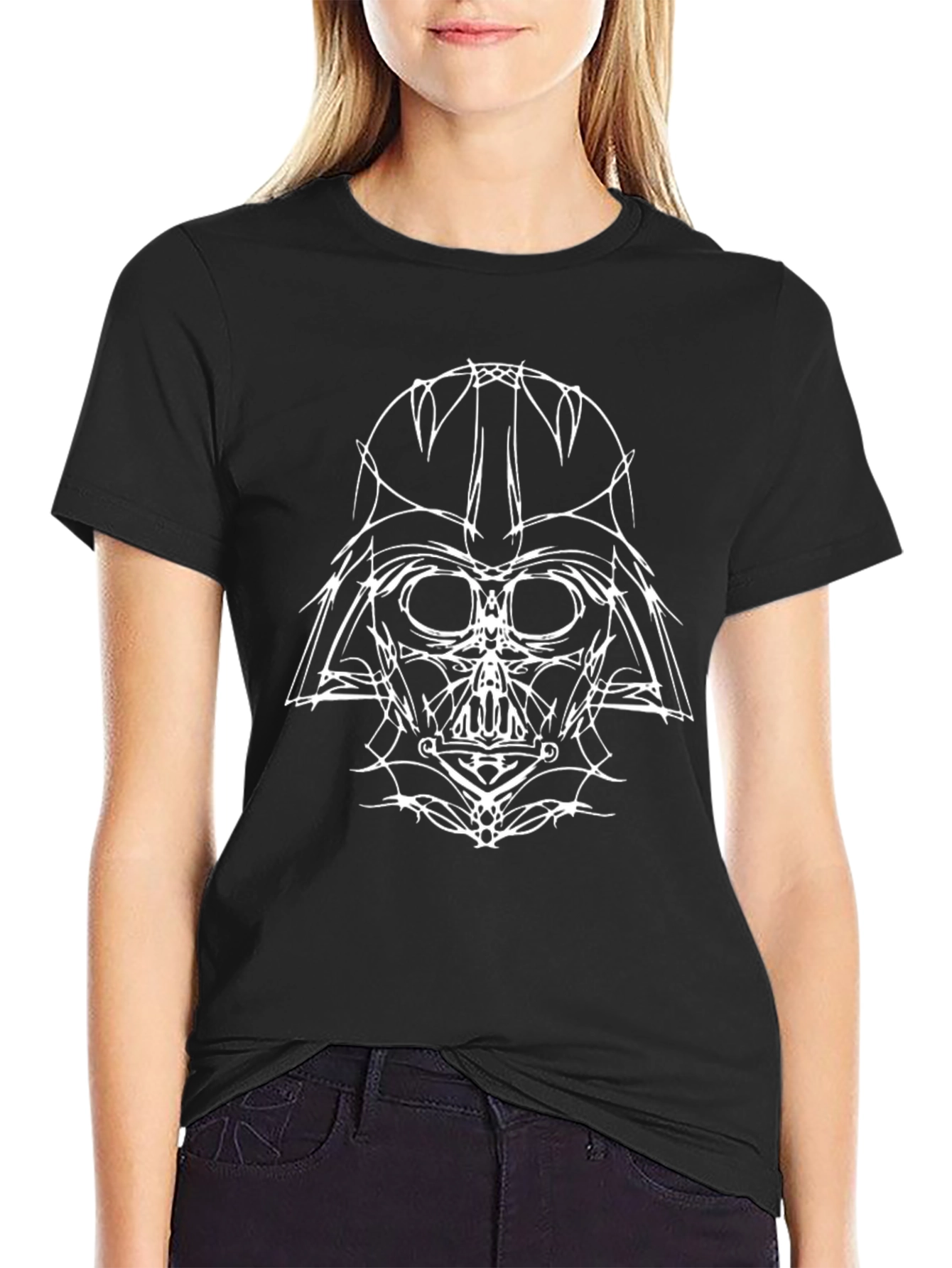 Darth Vader Abstract Graphic Black T-Shirt