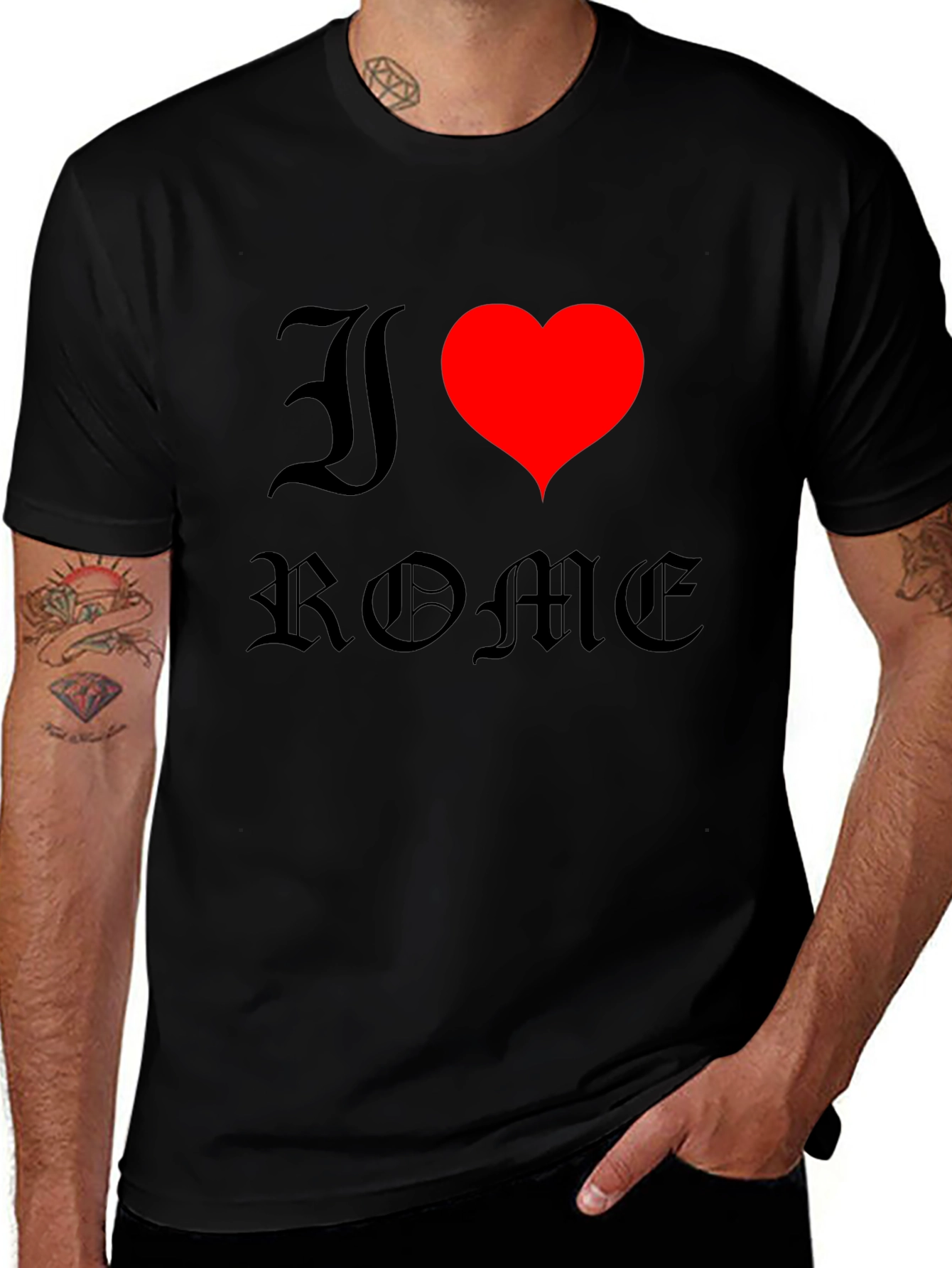 I Heart Rome Black T-Shirt
