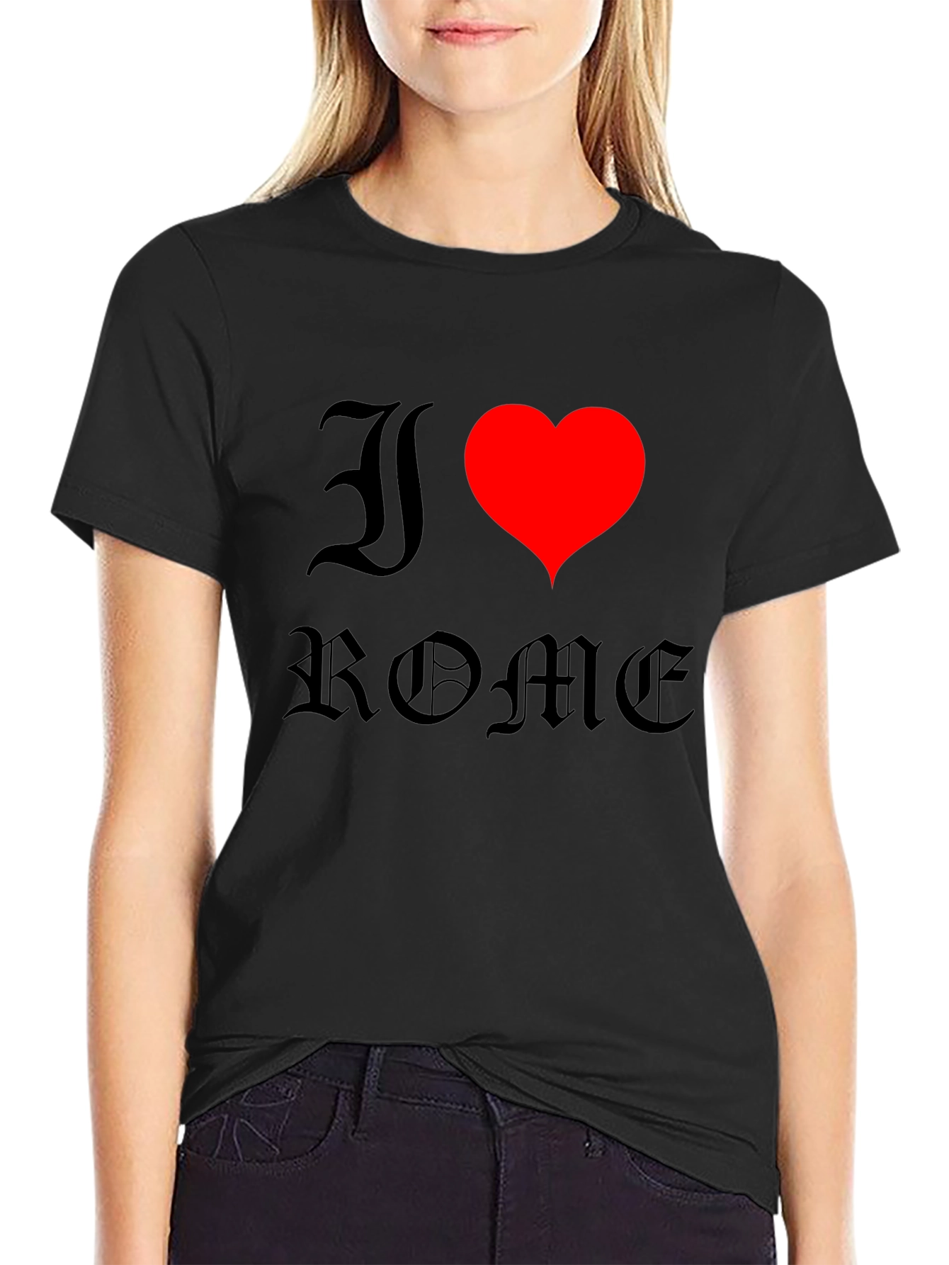 I Heart Rome Black T-Shirt