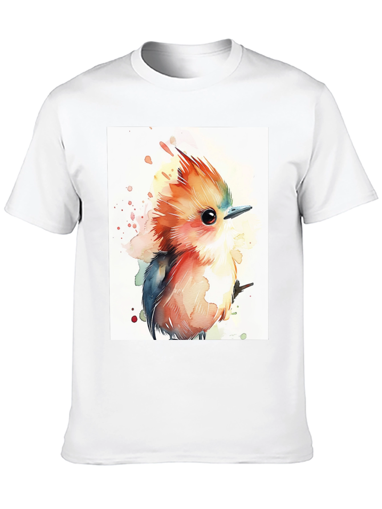 Watercolor Bird Graphic T-Shirt
