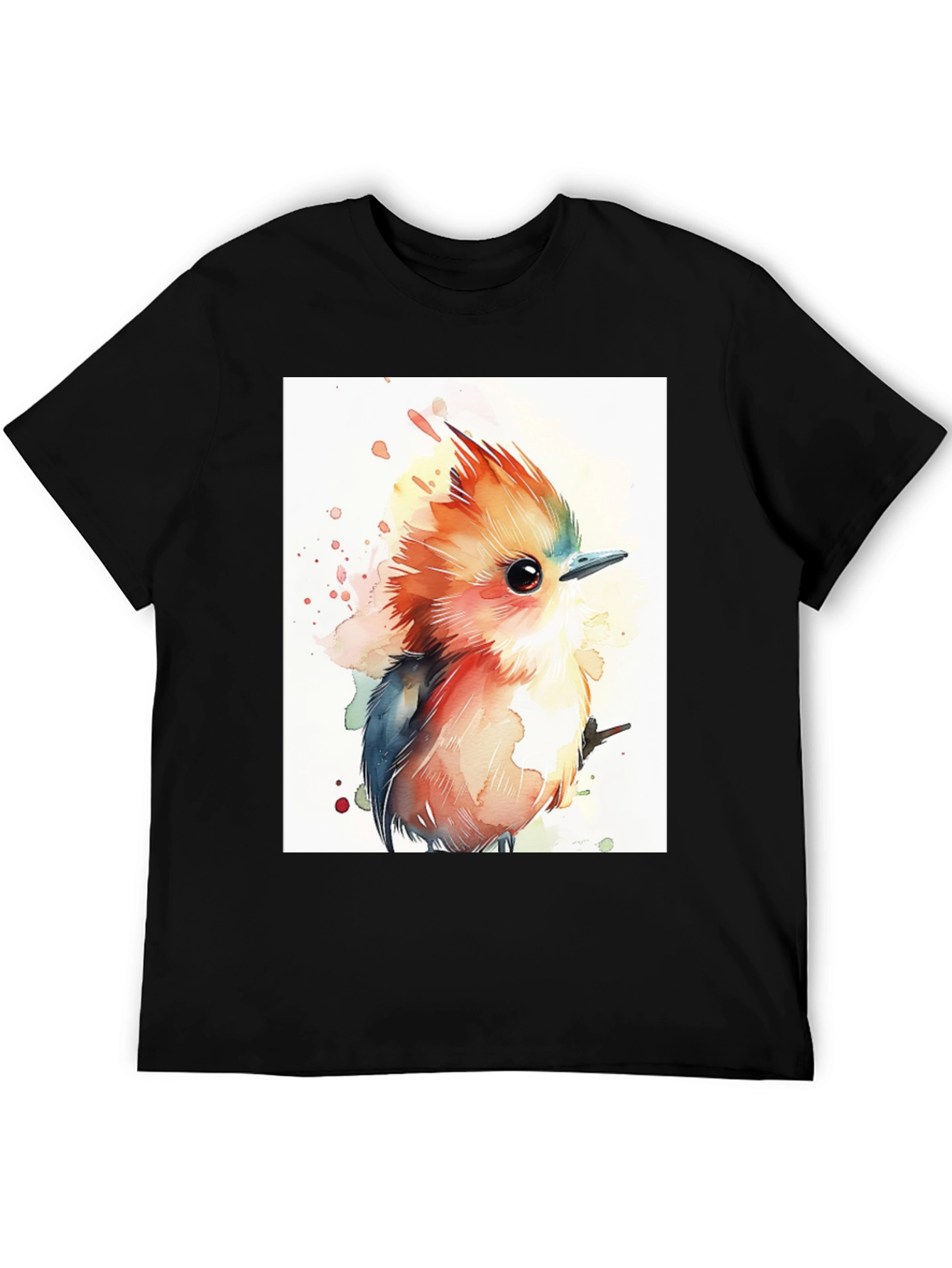 Watercolor Bird Graphic T-Shirt