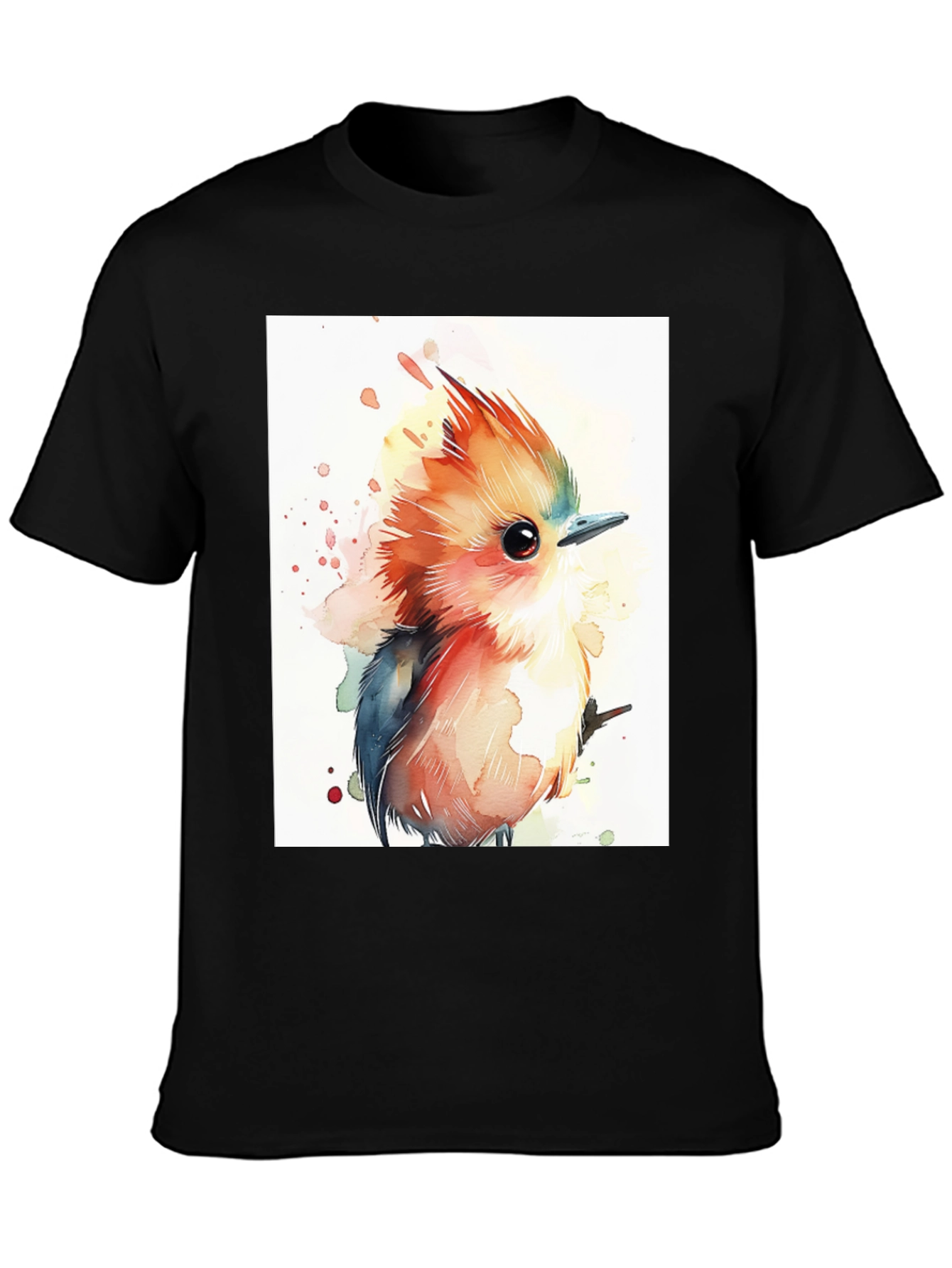 Watercolor Bird Graphic T-Shirt