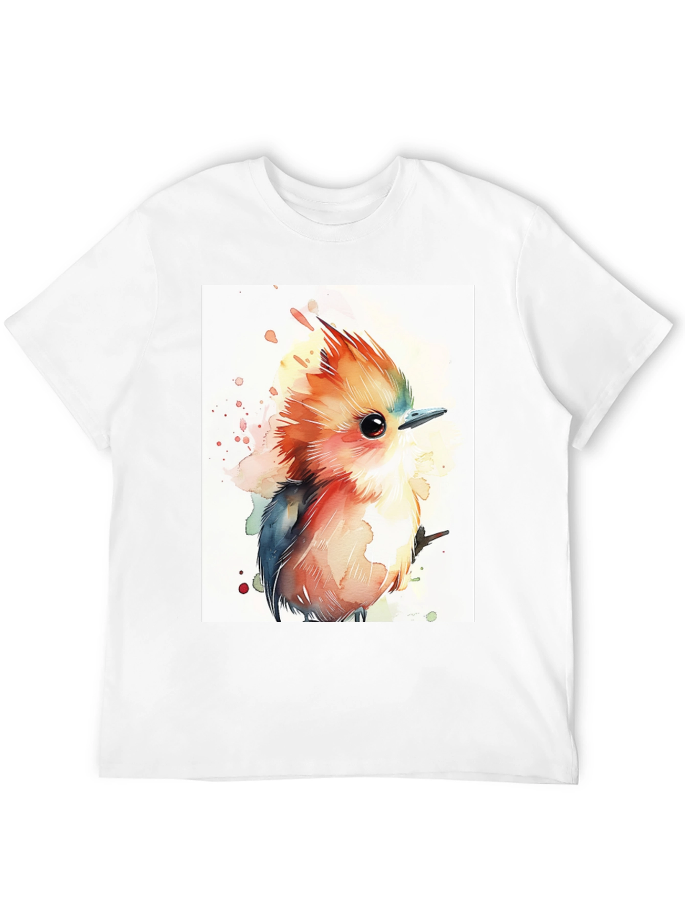 Watercolor Bird Graphic T-Shirt