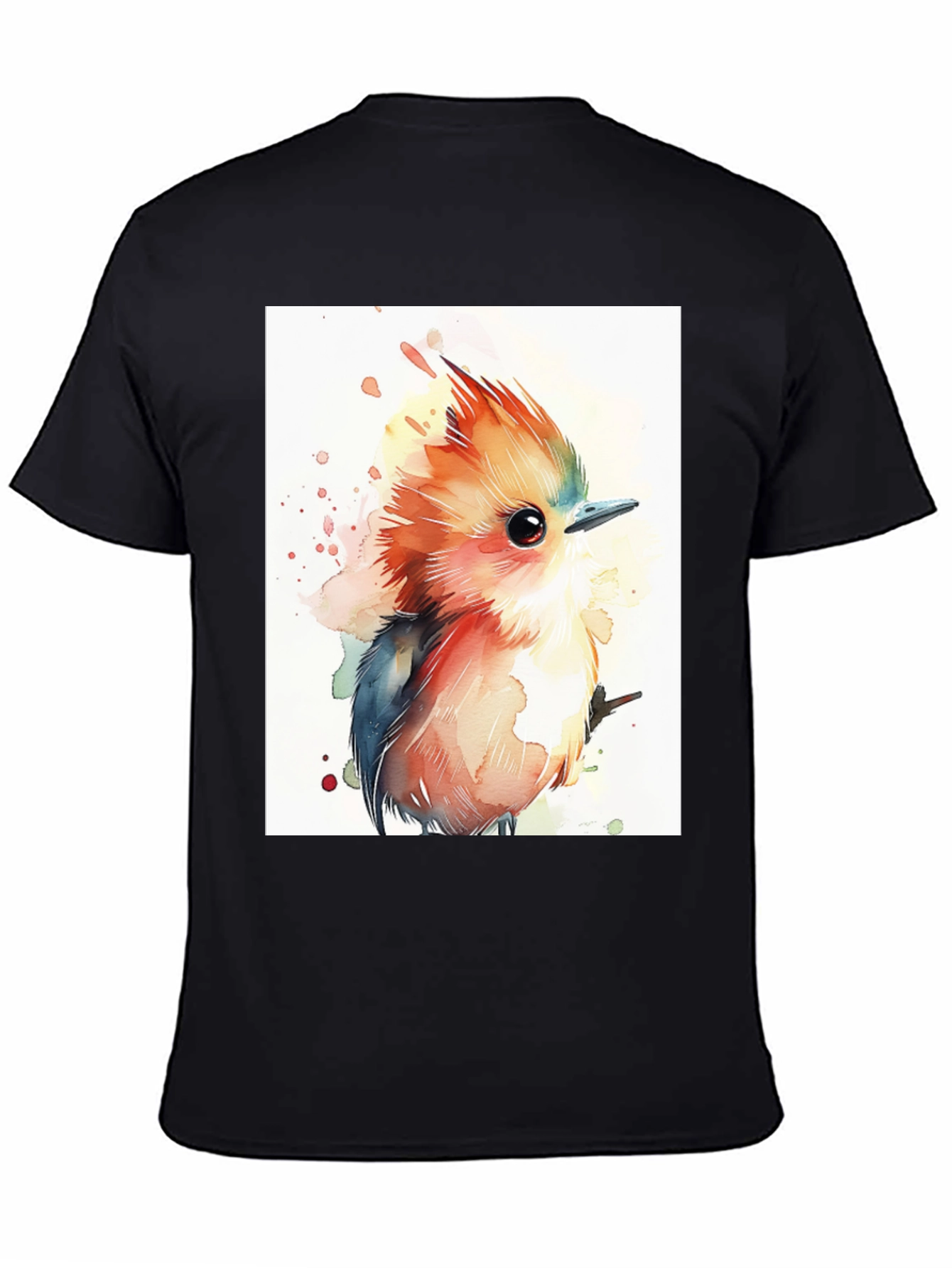 Watercolor Bird Graphic T-Shirt