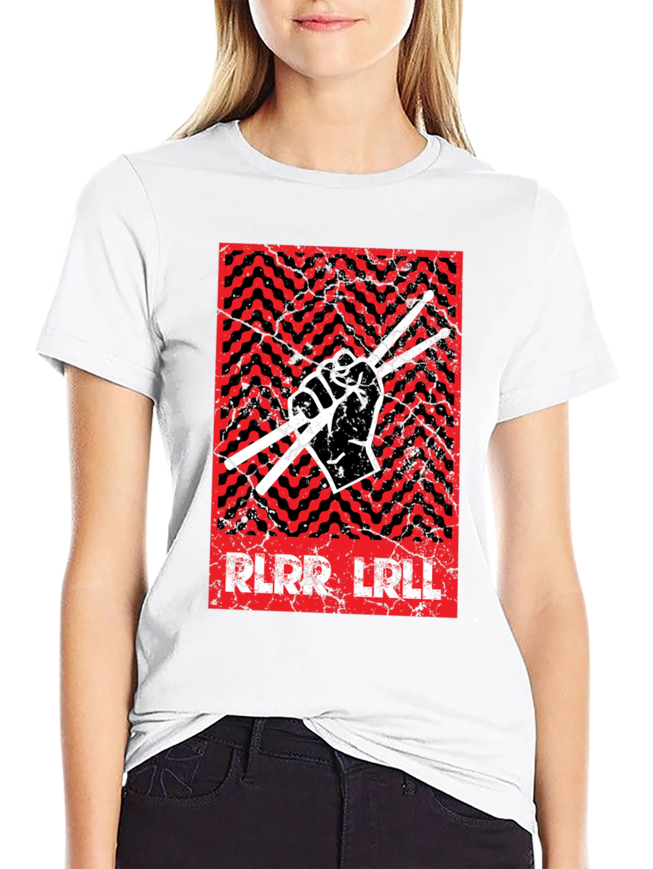 Drummer Graphic Tee - Rock & Roll Hand