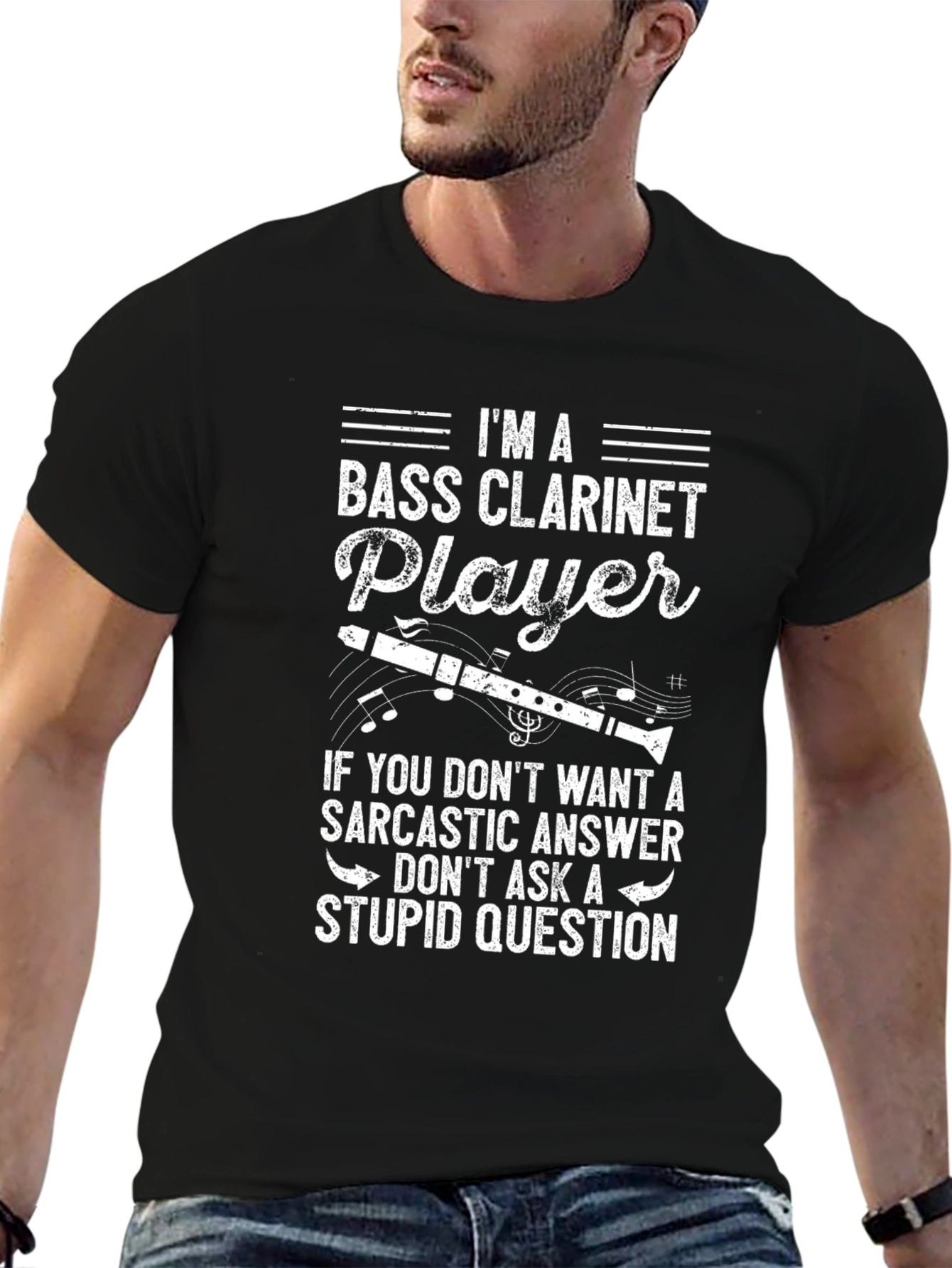 Bass Clarinet Player Sarcastic Humor Graphic Tee