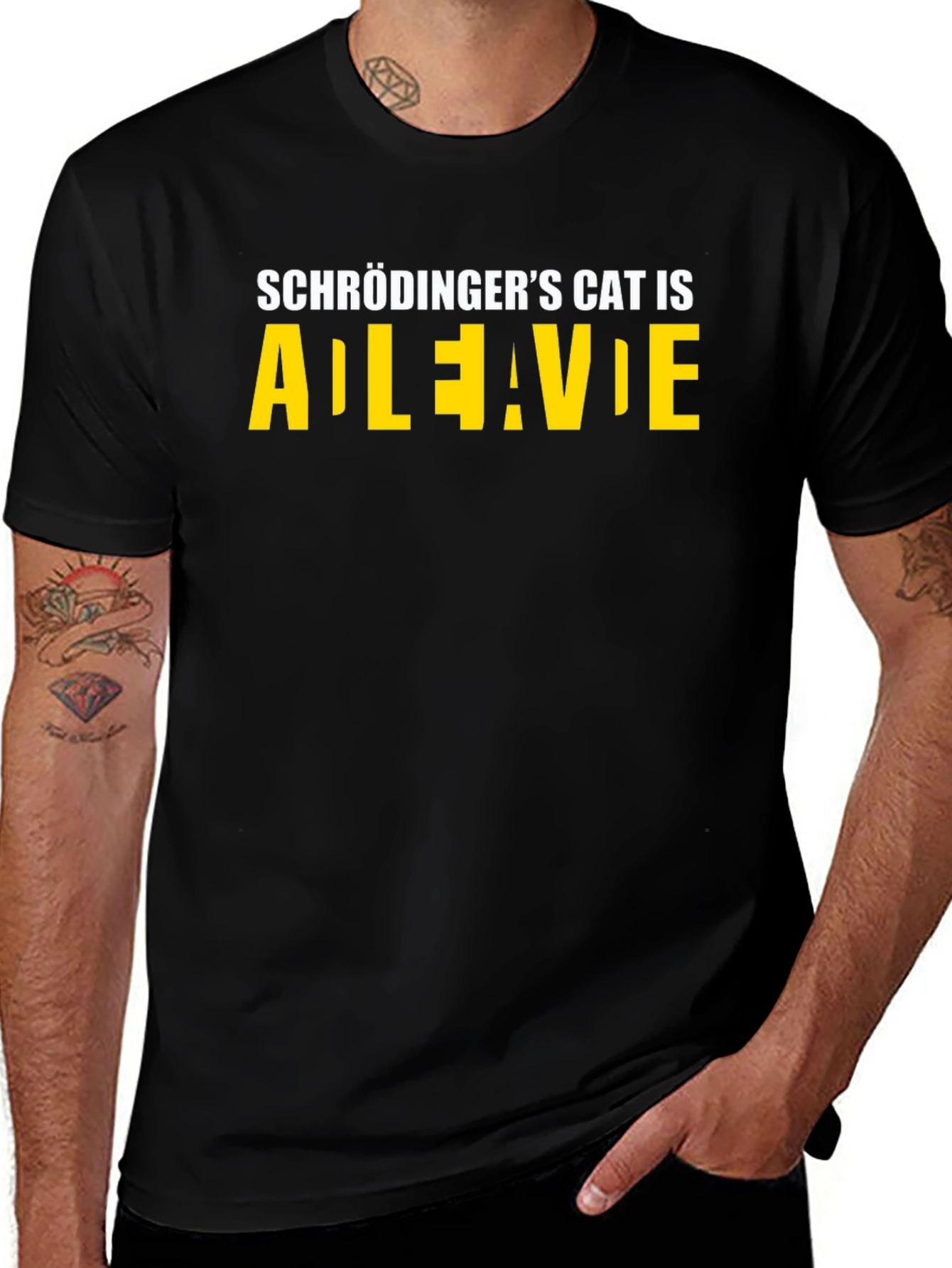 Schrödingers Cat T-Shirt: Alive/Dead