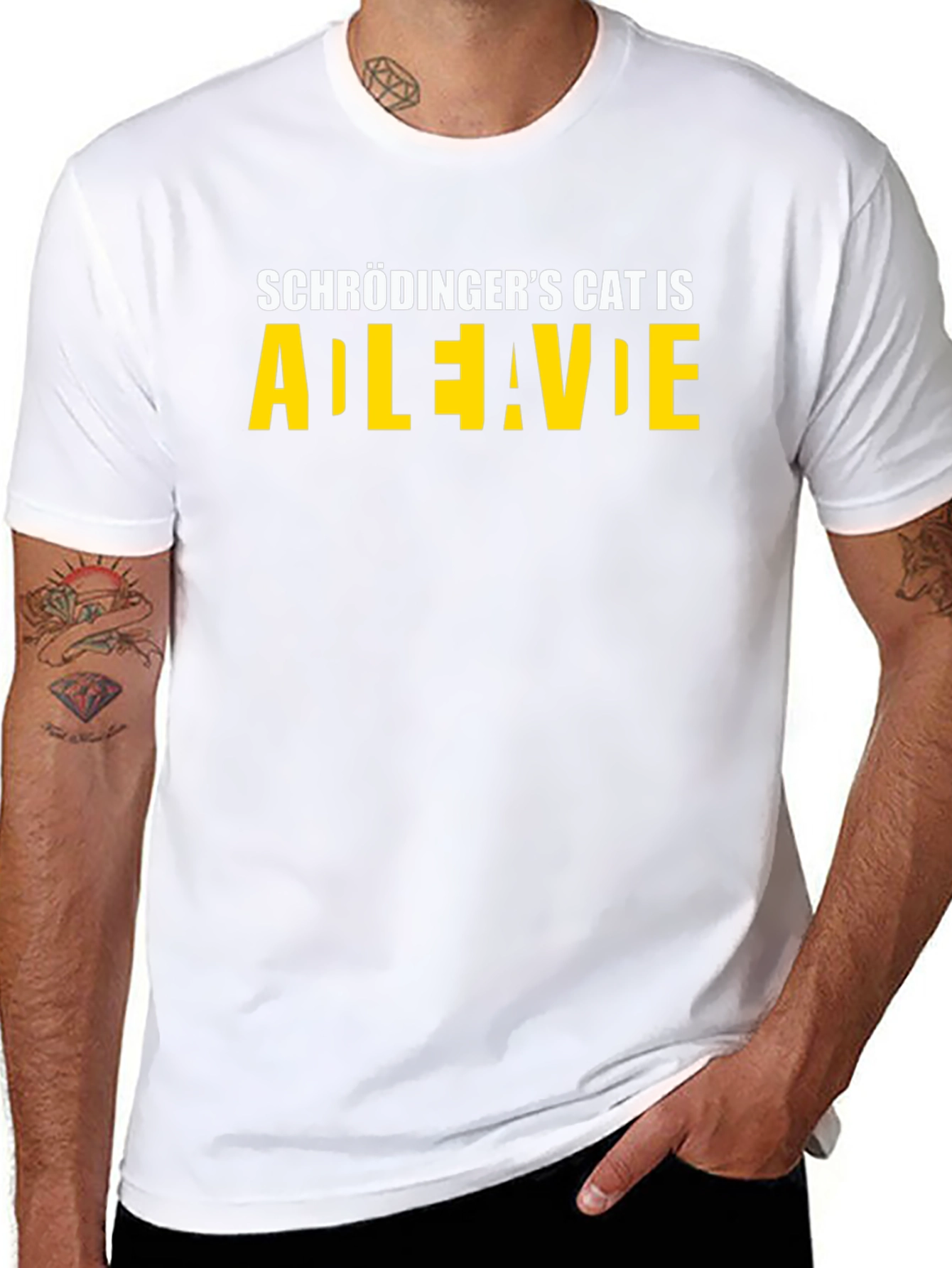 Schrödingers Cat T-Shirt: Alive/Dead