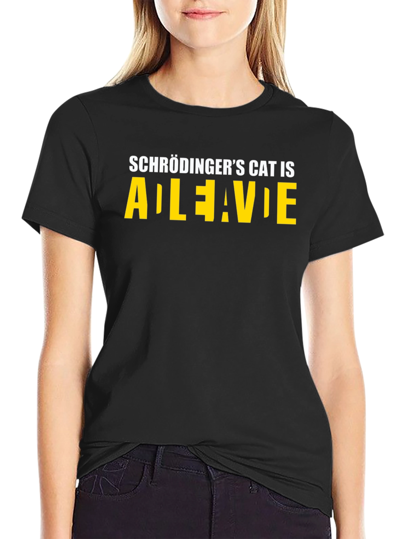 Schrödingers Cat T-Shirt: Alive/Dead