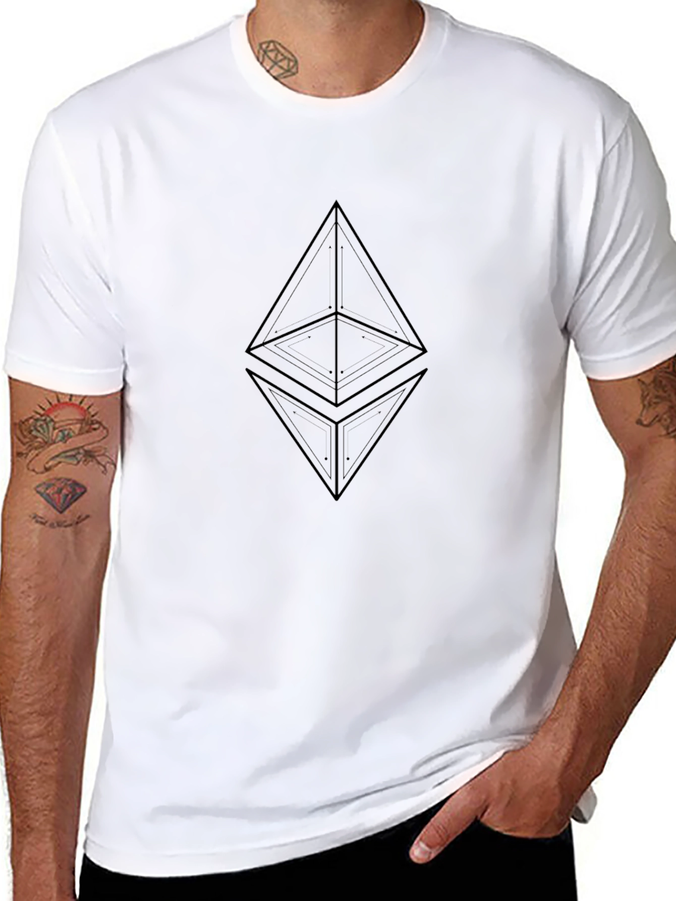 Ethereum Logo Black T-Shirt Crypto Fashion