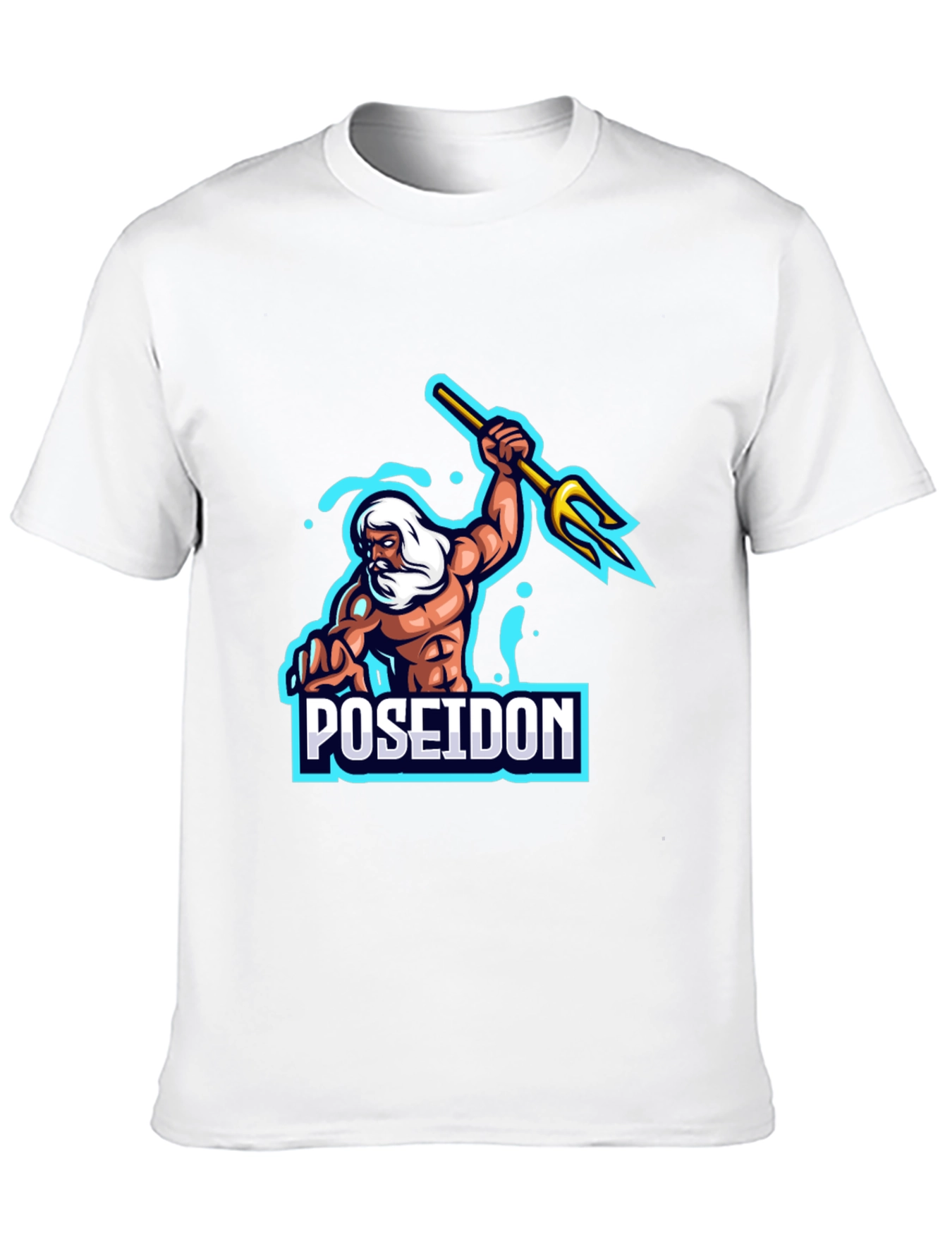 Poseidon Graphic T-Shirt - Black Cotton Tee