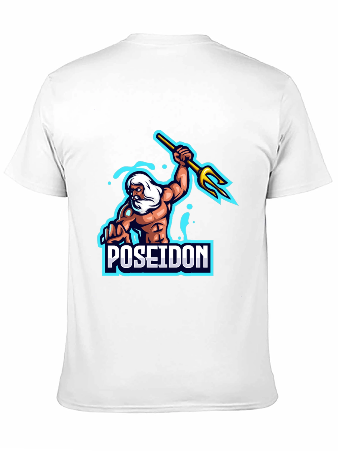Poseidon Graphic T-Shirt - Black Cotton Tee