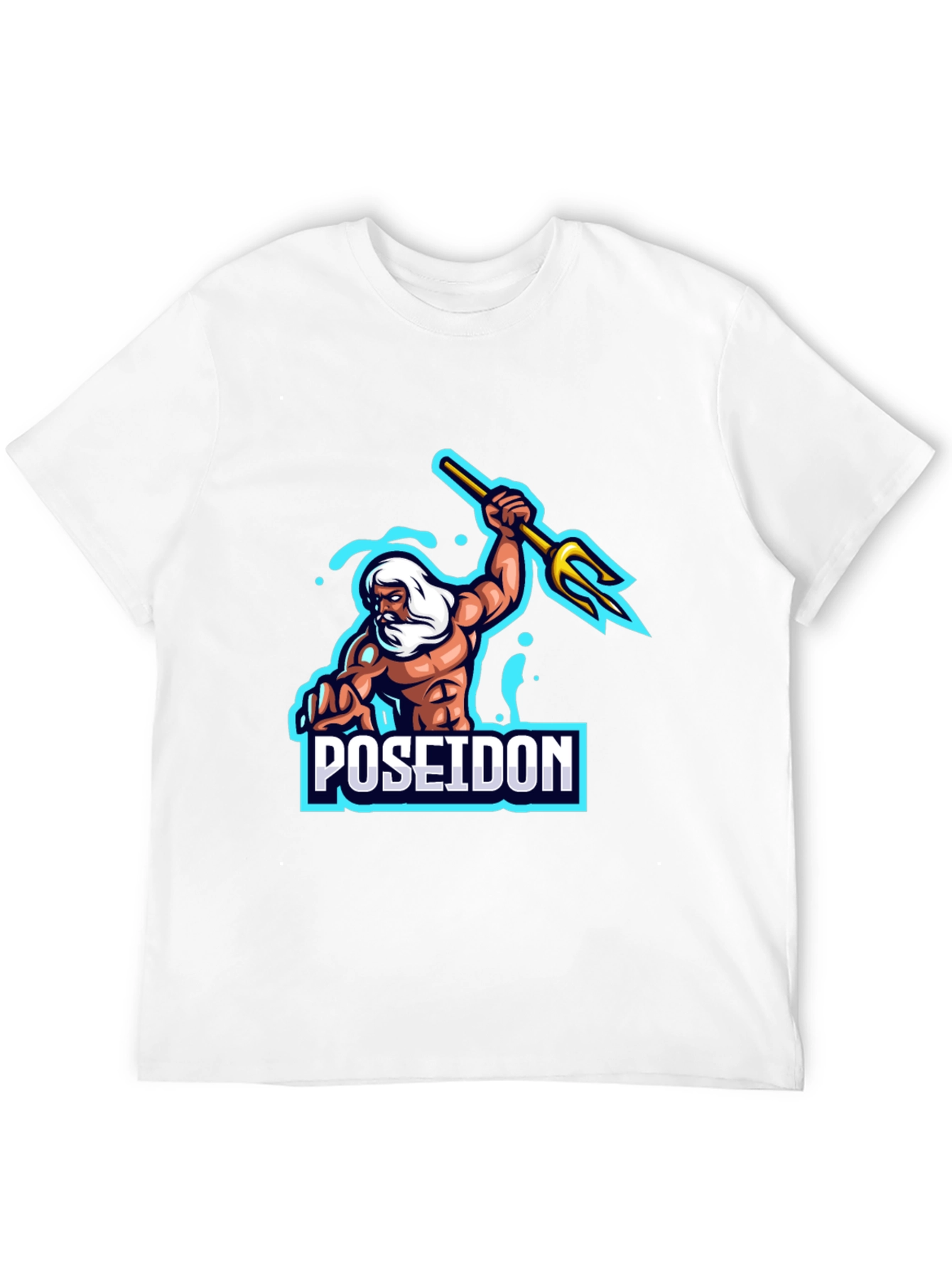Poseidon Graphic T-Shirt - Black Cotton Tee