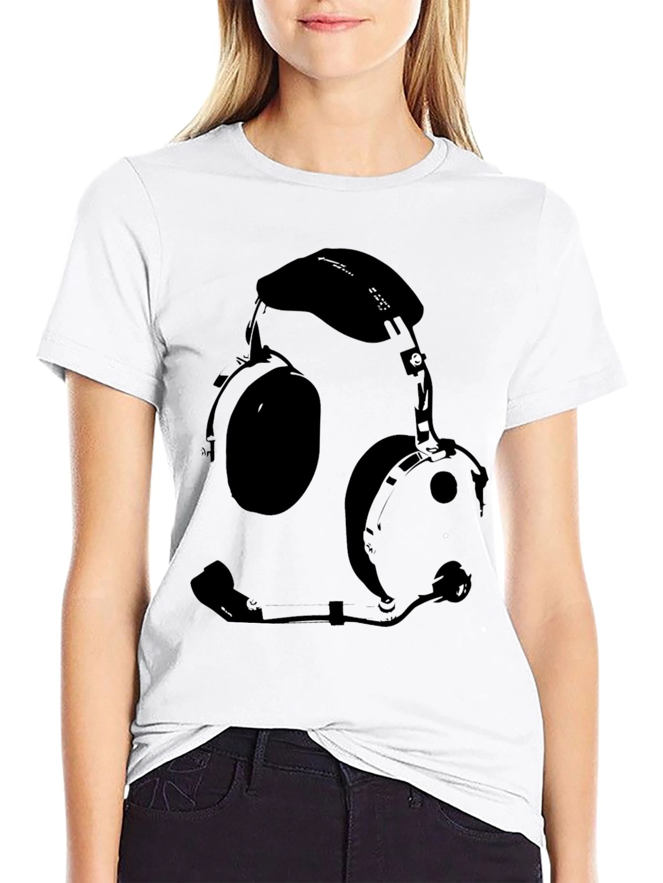 Pilot Headset Graphic Tee - Aviation Enthusiast Shirt