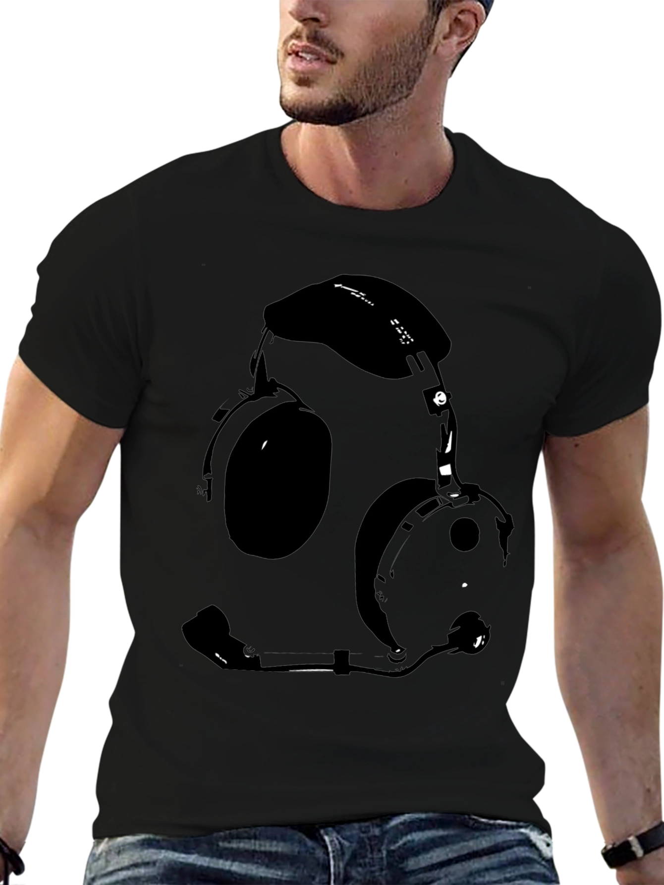 Pilot Headset Graphic Tee - Aviation Enthusiast Shirt