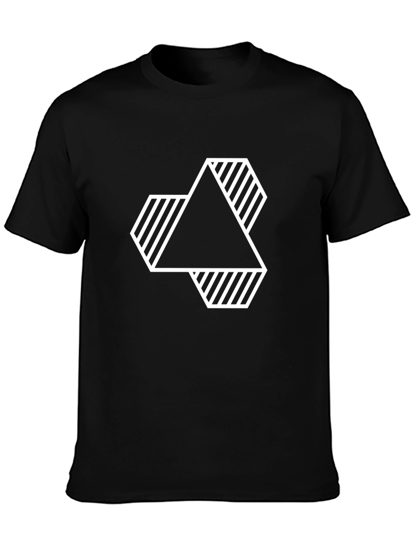 Geometric Graphic Black T-Shirt