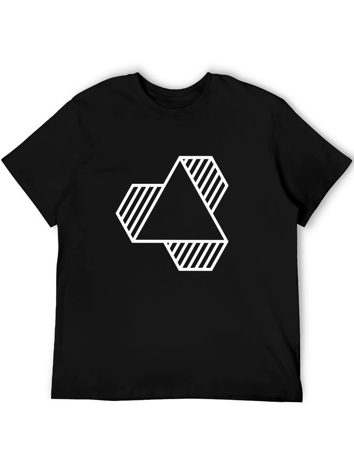 Geometric Graphic Black T-Shirt