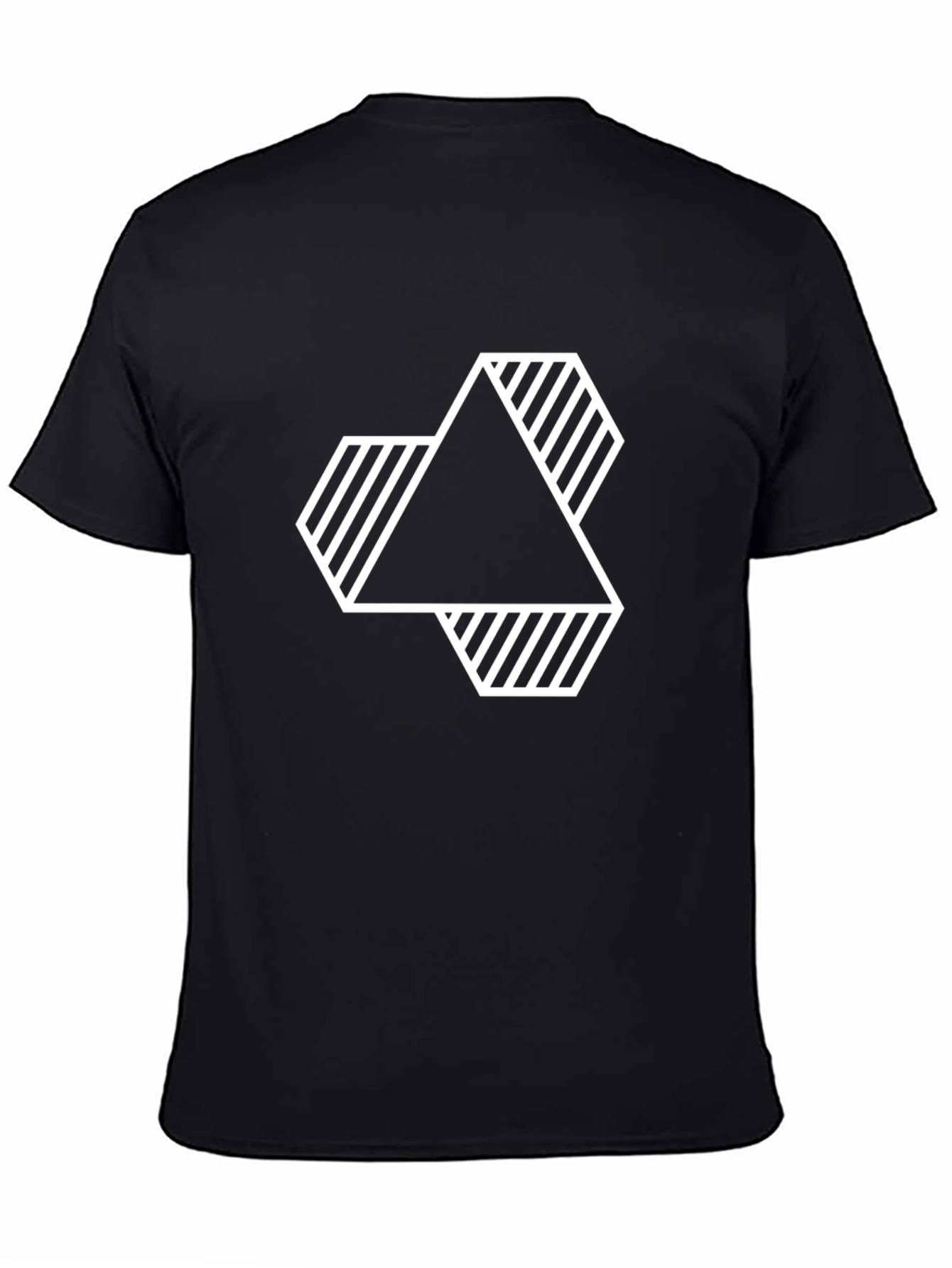 Geometric Graphic Black T-Shirt
