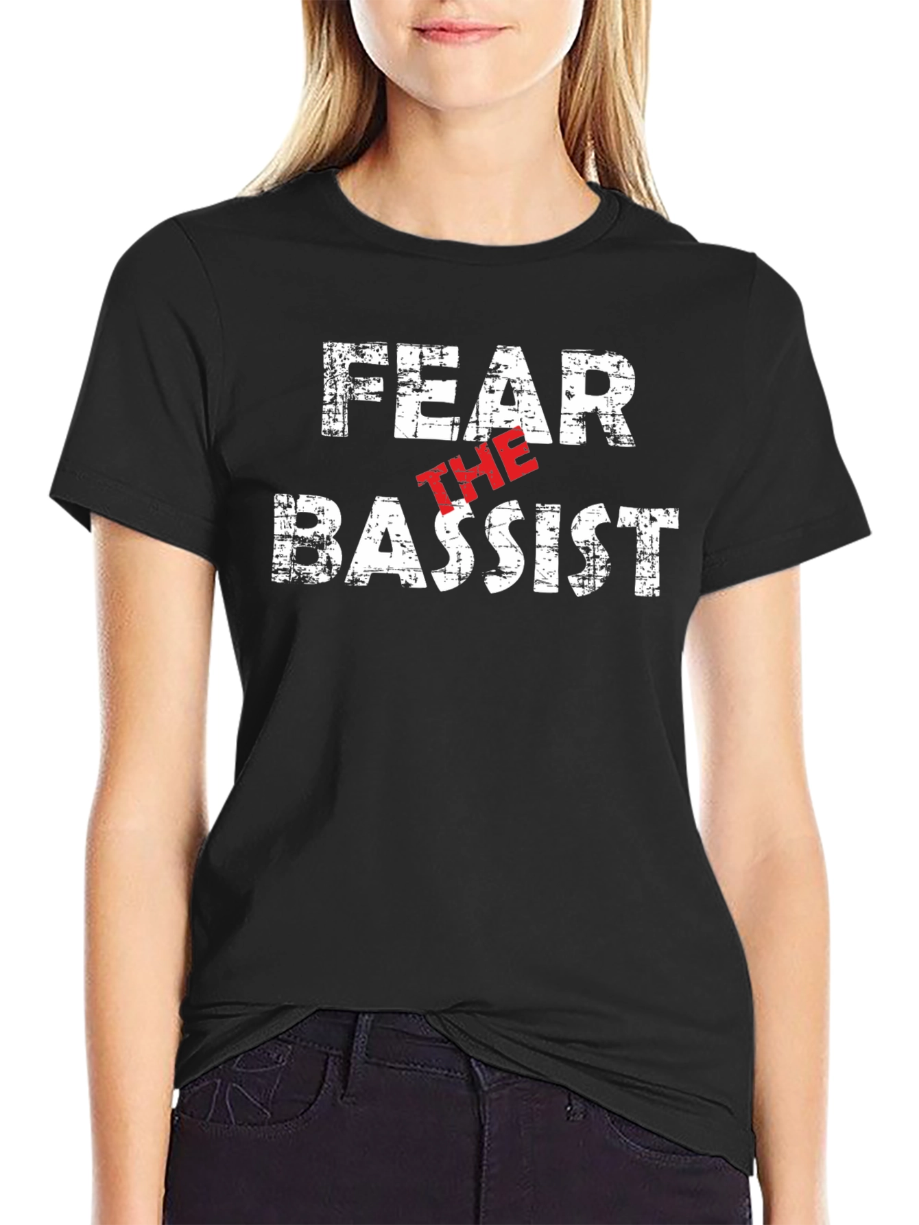 Fear The Bassist Graphic Tee - Black Cotton T-Shirt