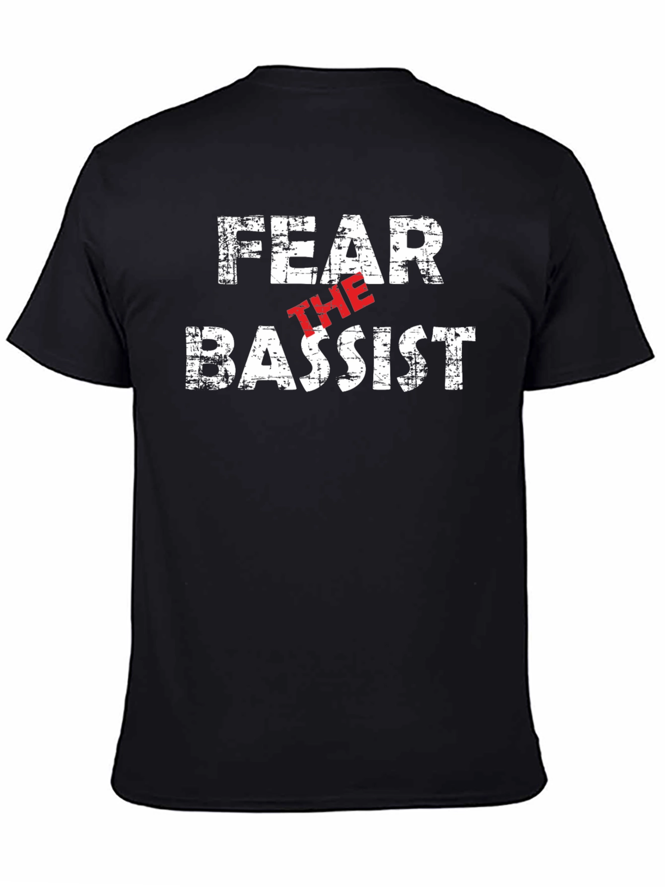 Fear The Bassist Graphic Tee - Black Cotton T-Shirt