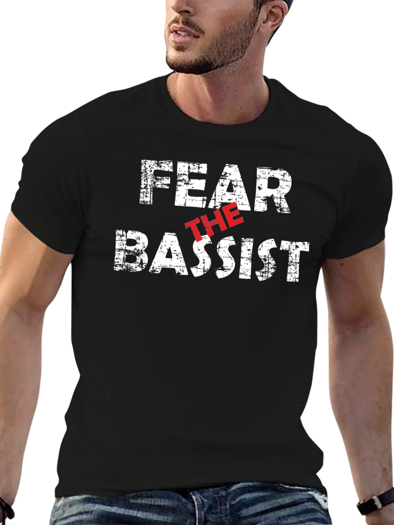 Fear The Bassist Graphic Tee - Black Cotton T-Shirt