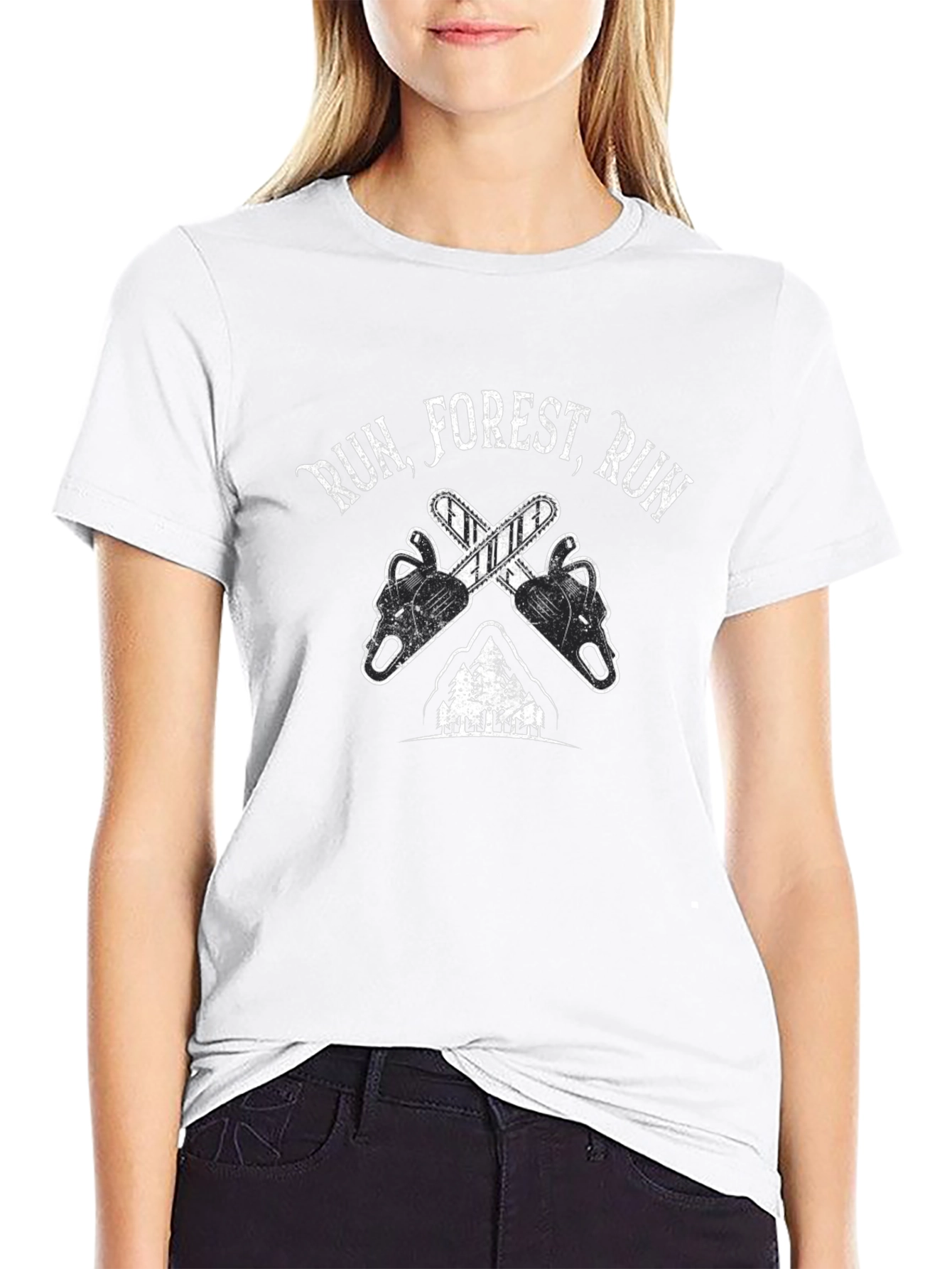 Run Forest Run Chainsaw T-Shirt