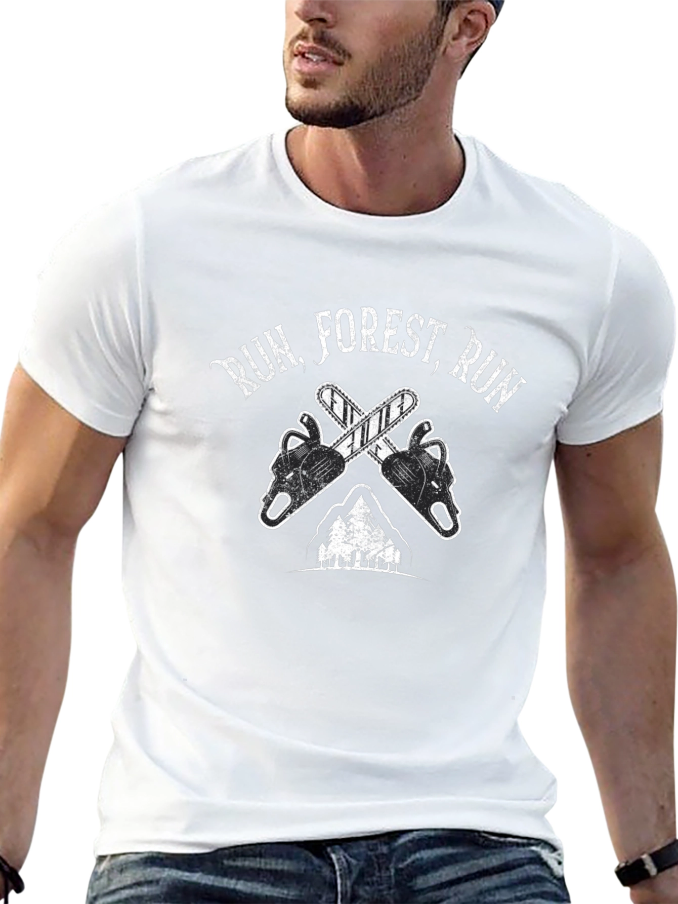 Run Forest Run Chainsaw T-Shirt
