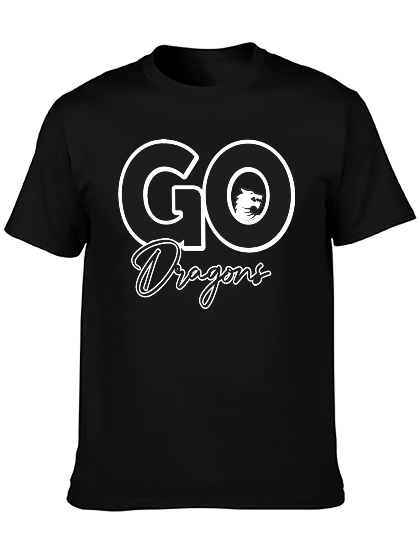 Go Dragons Graphic Tee - Black