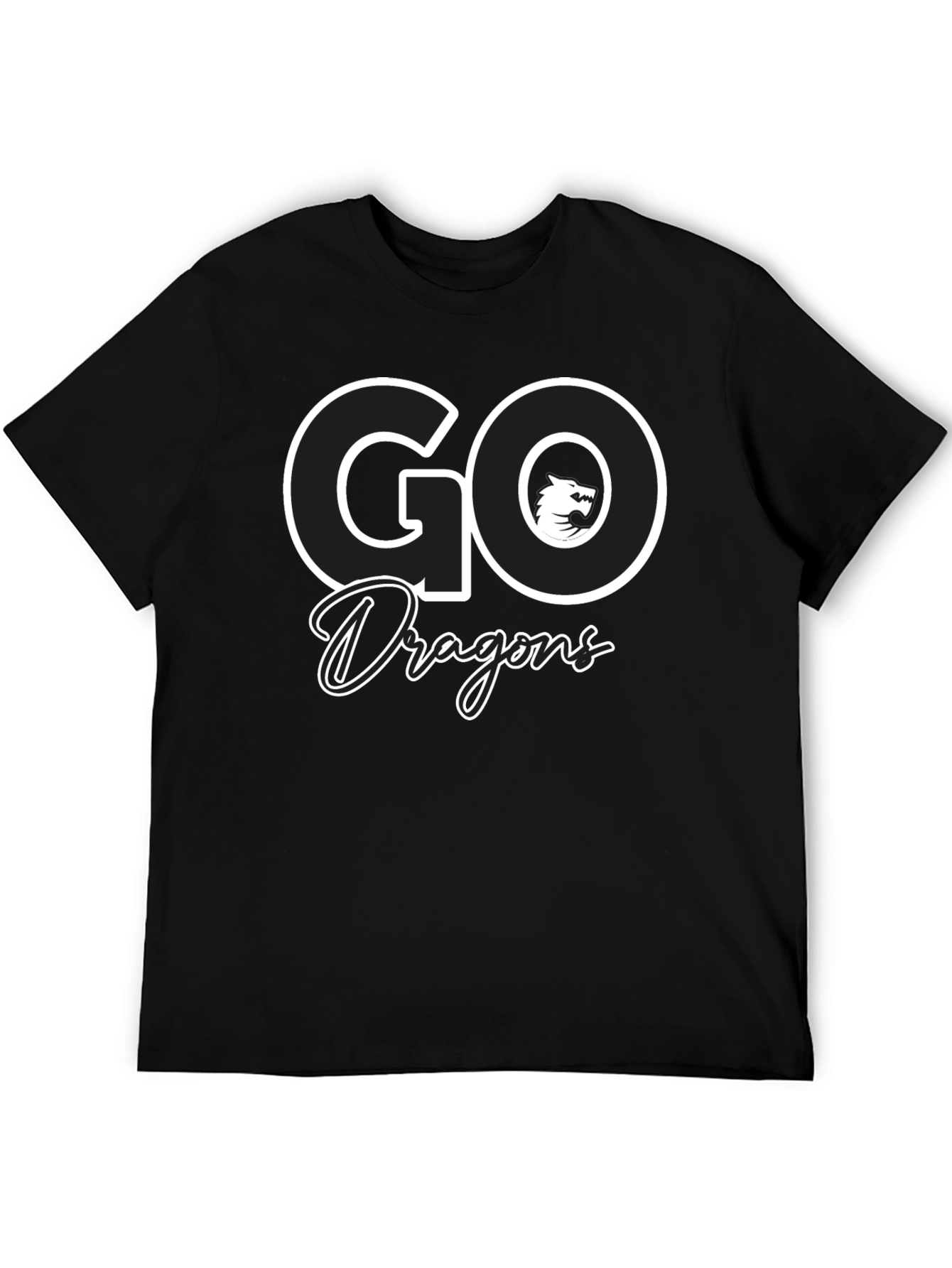 Go Dragons Graphic Tee - Black