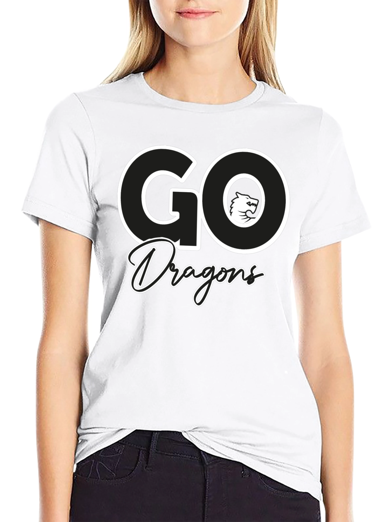 Go Dragons Graphic Tee - Black