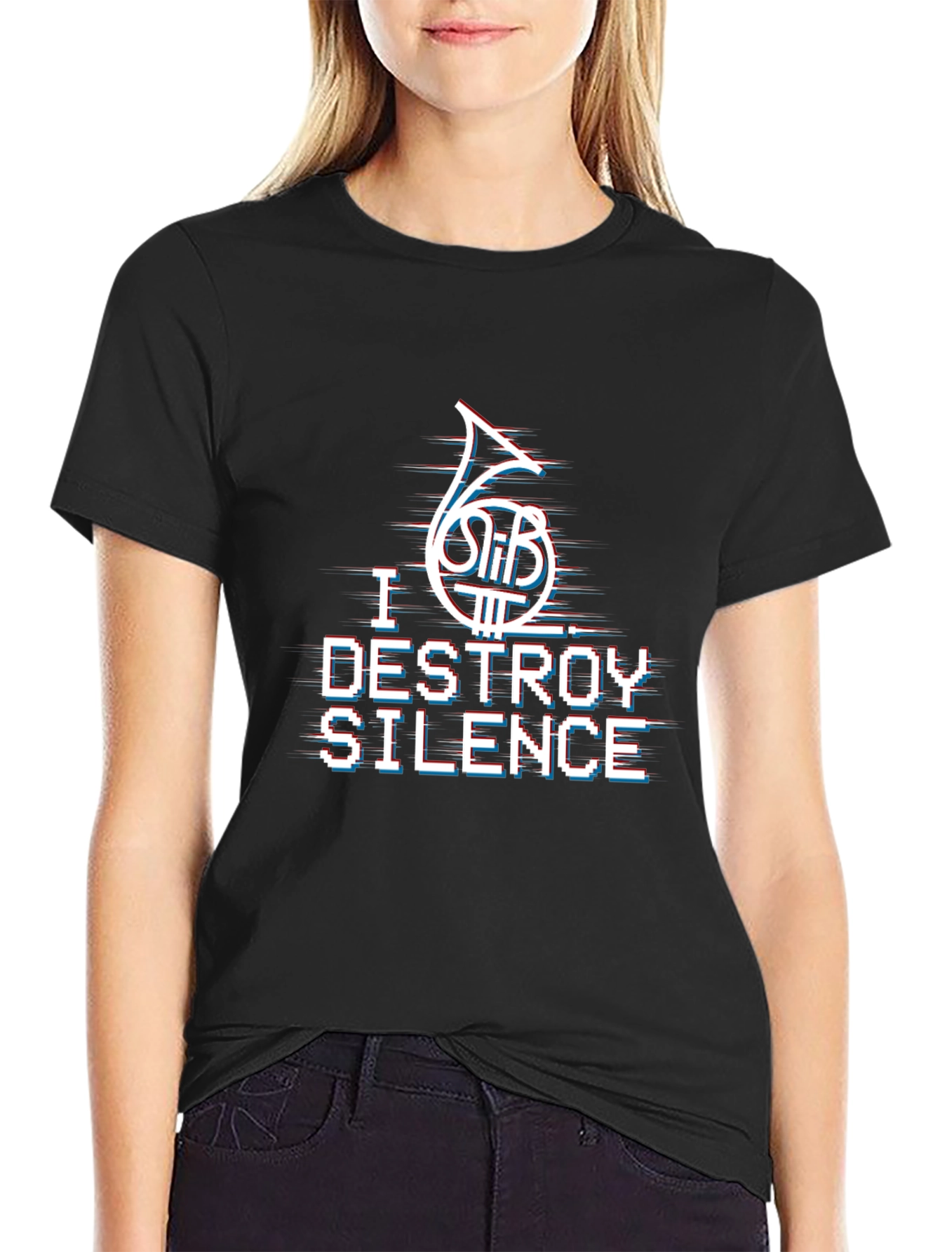 I Destroy Silence French Horn T-Shirt