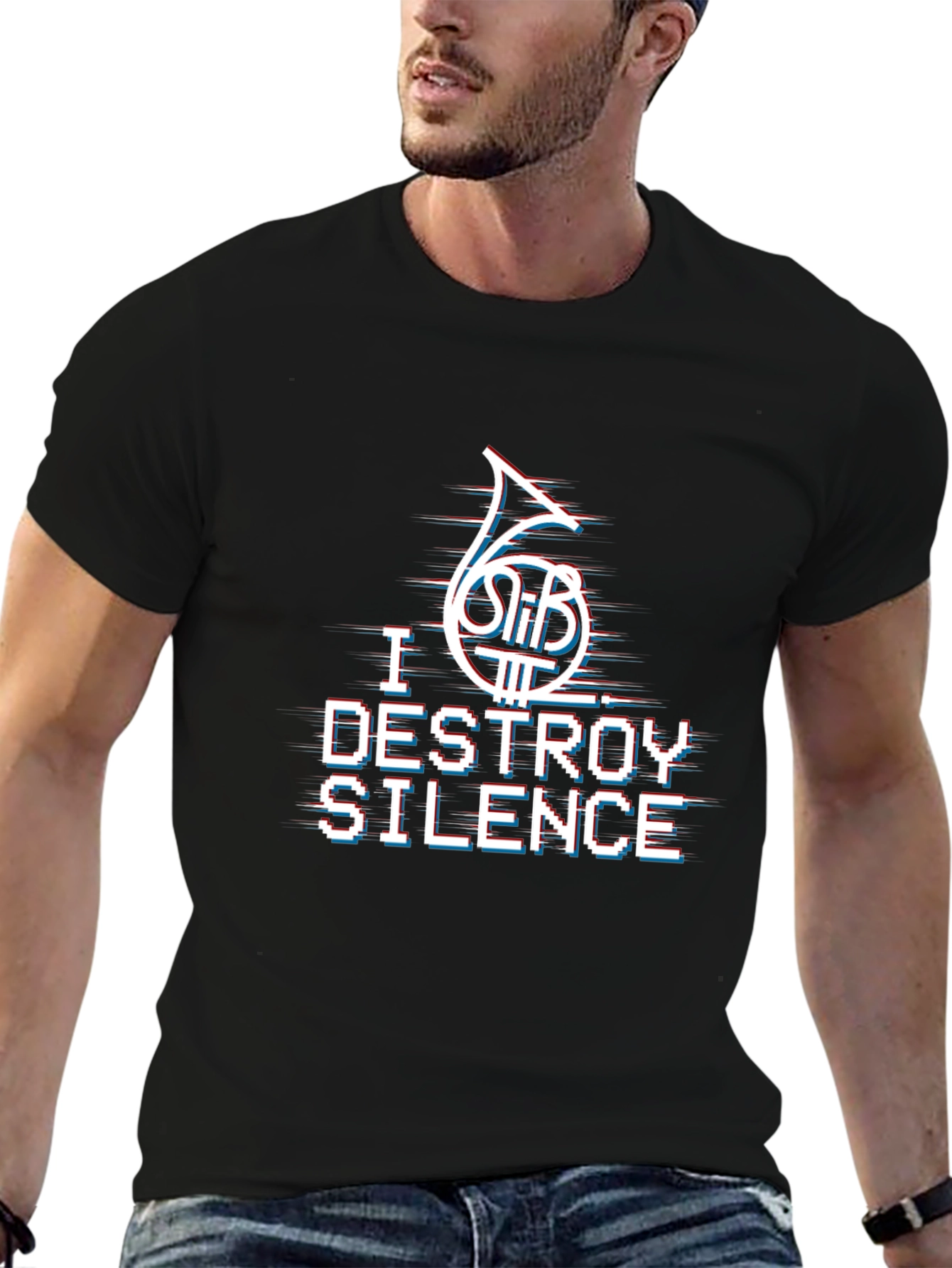 I Destroy Silence French Horn T-Shirt