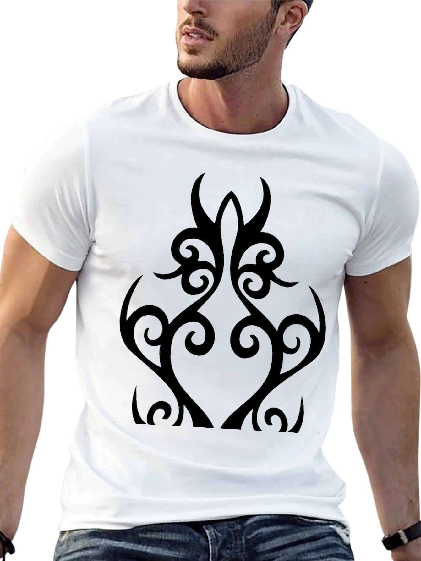 Tribal Graphic Black T-Shirt - Stylish Casual Wear