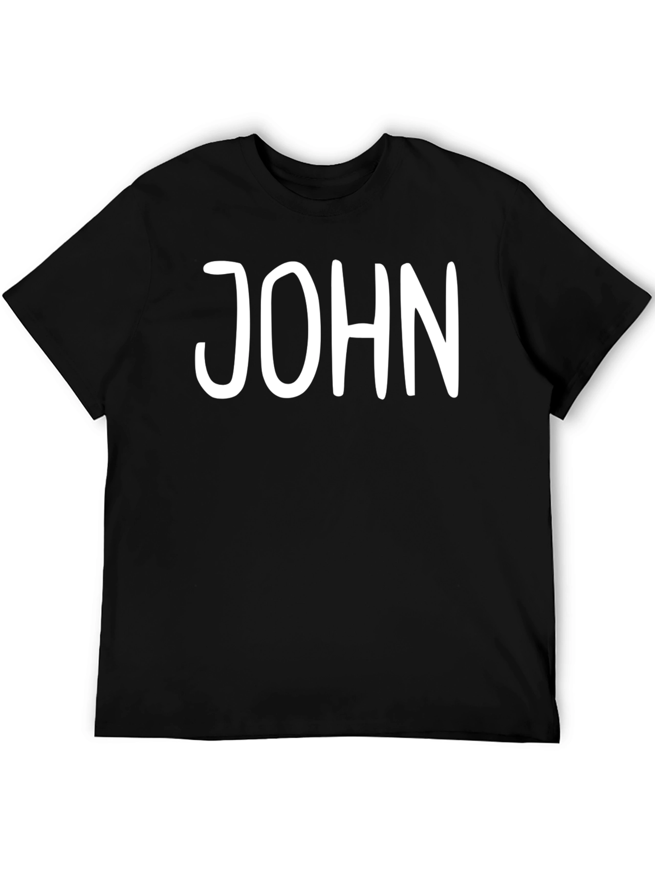 Personalized JOHN Black Cotton Graphic Tee