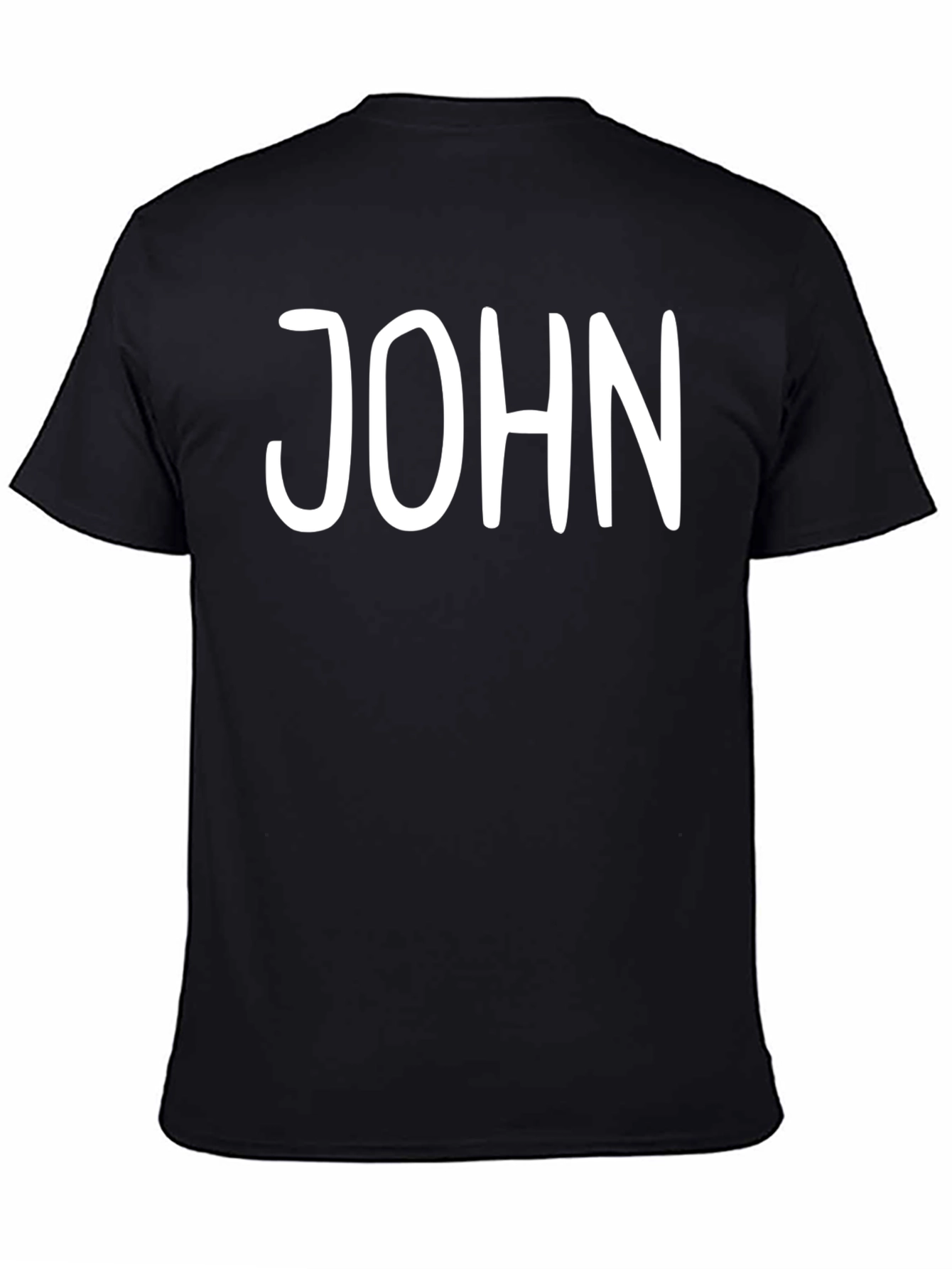 Personalized JOHN Black Cotton Graphic Tee