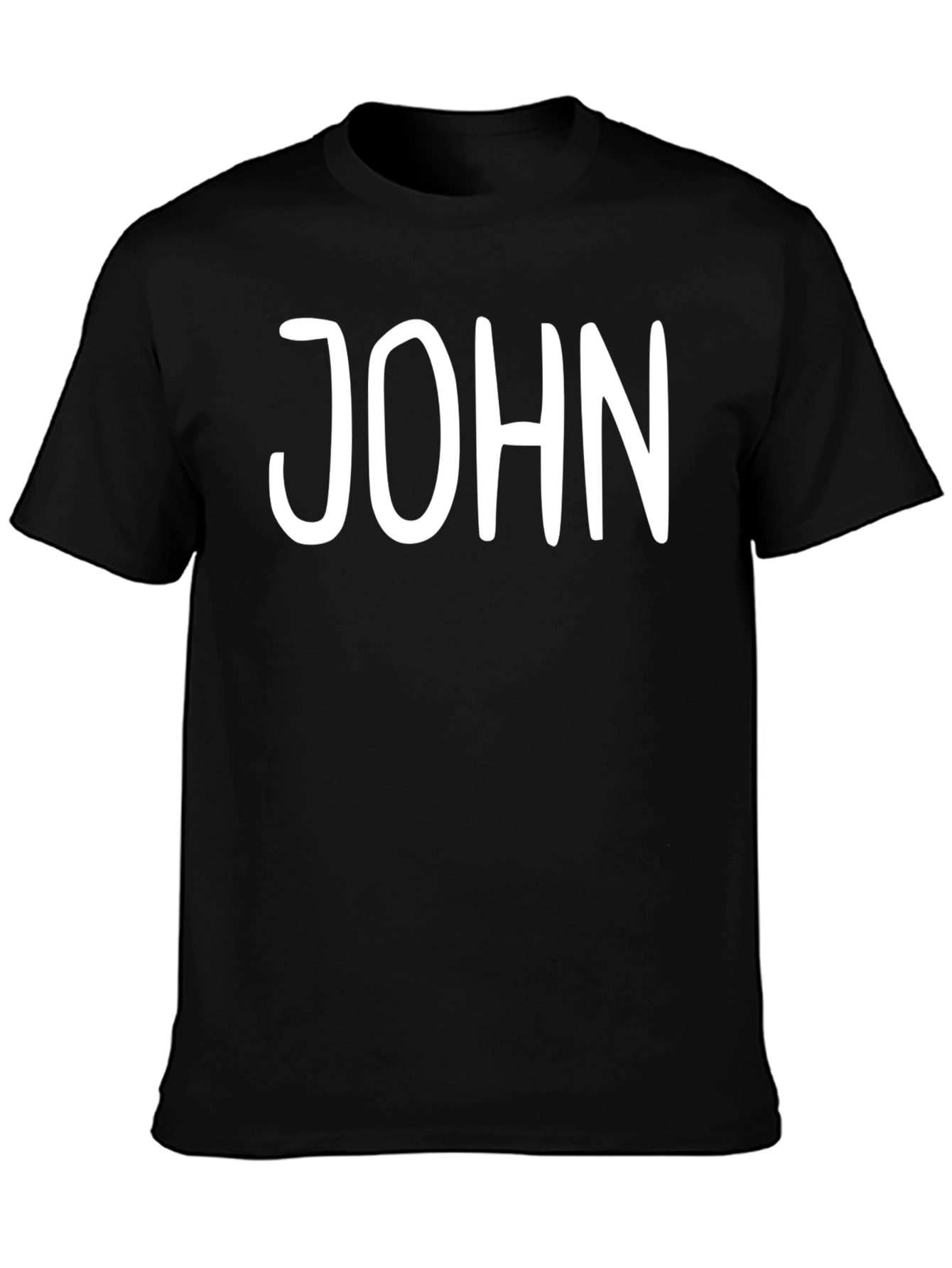 Personalized JOHN Black Cotton Graphic Tee