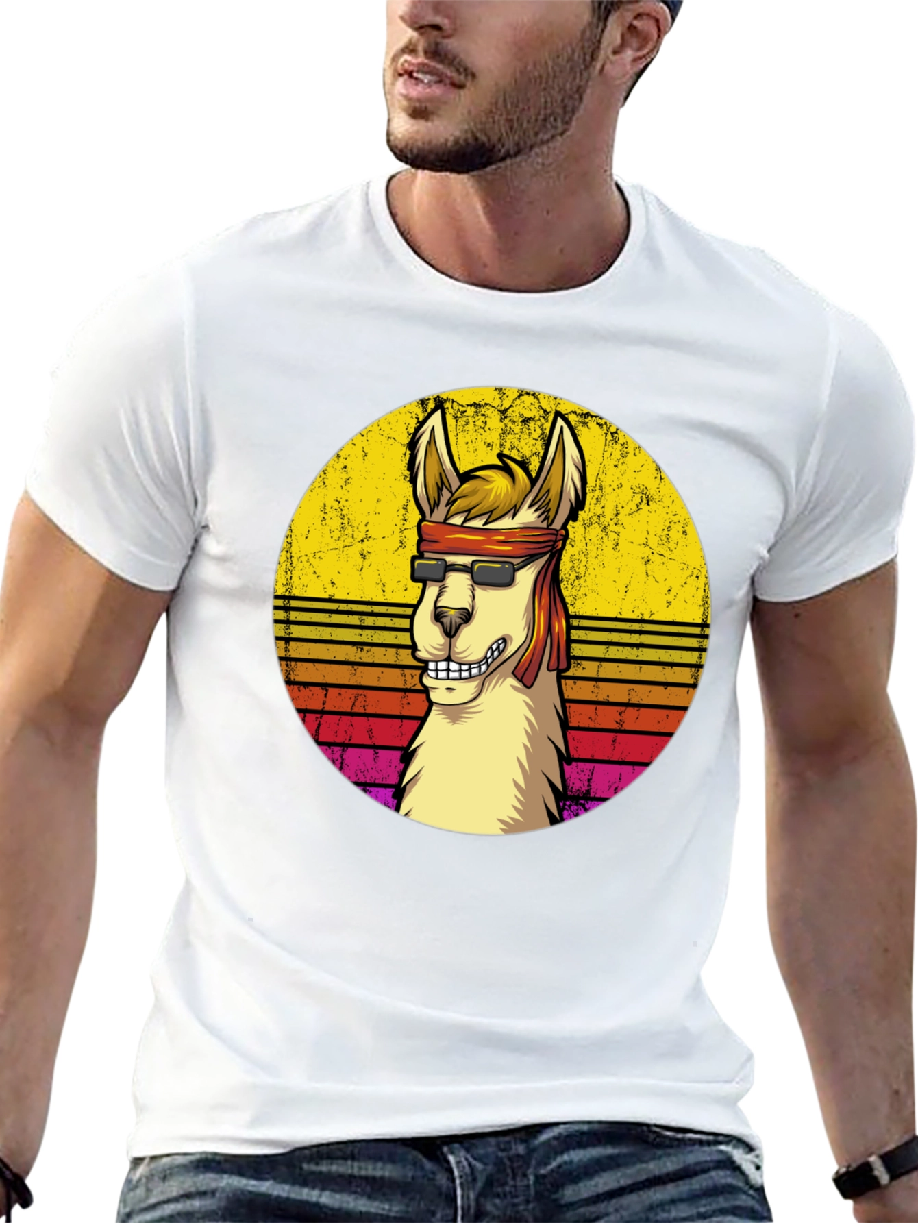 Retro Llama Graphic T-Shirt