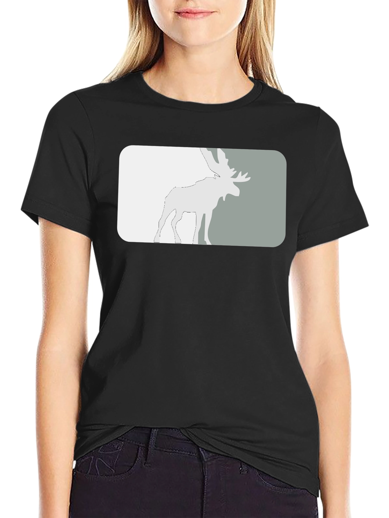 Moose Graphic Tee - Stylish Black T-Shirt