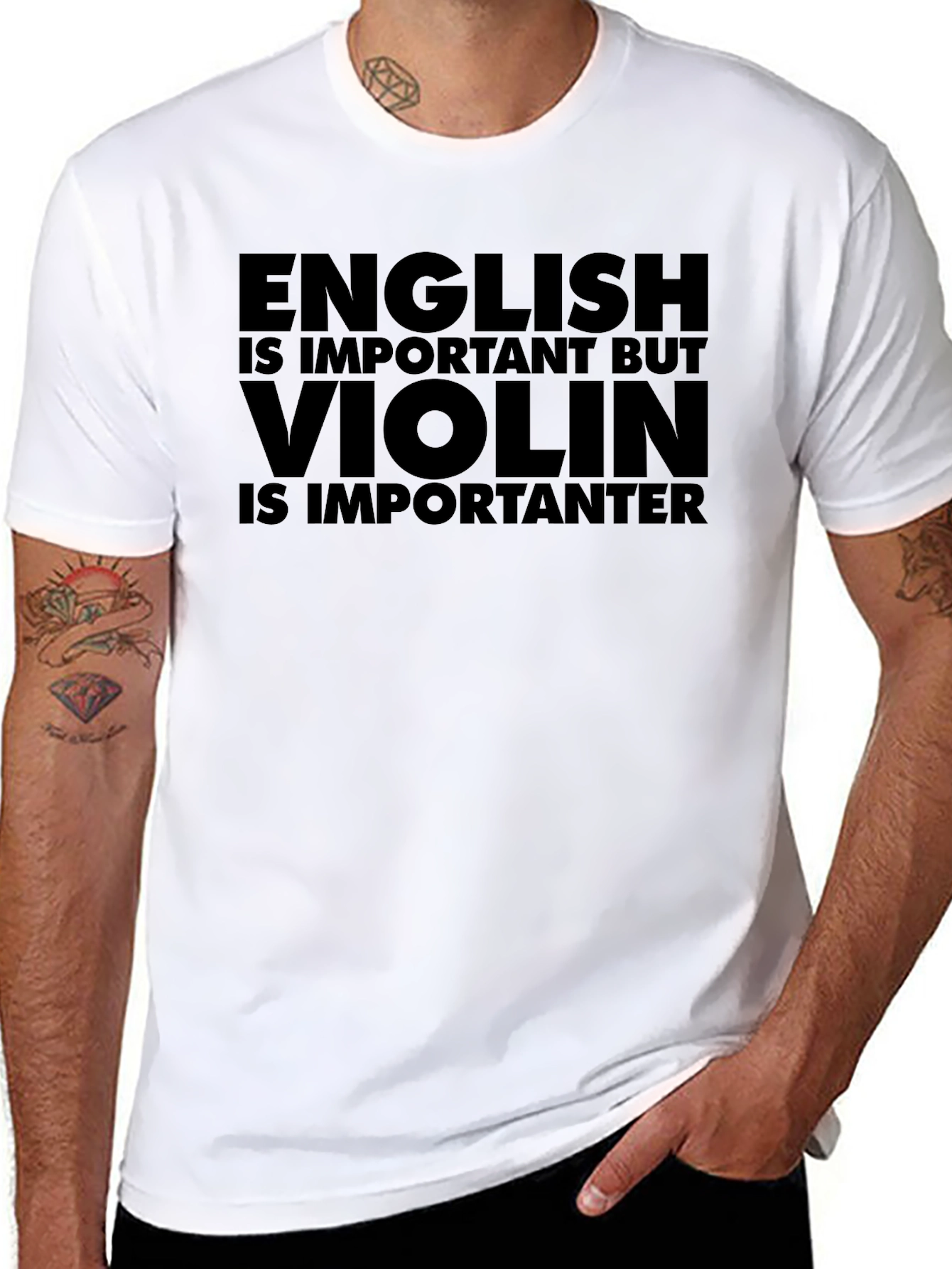 English vs. Violin Funny Graphic Tee