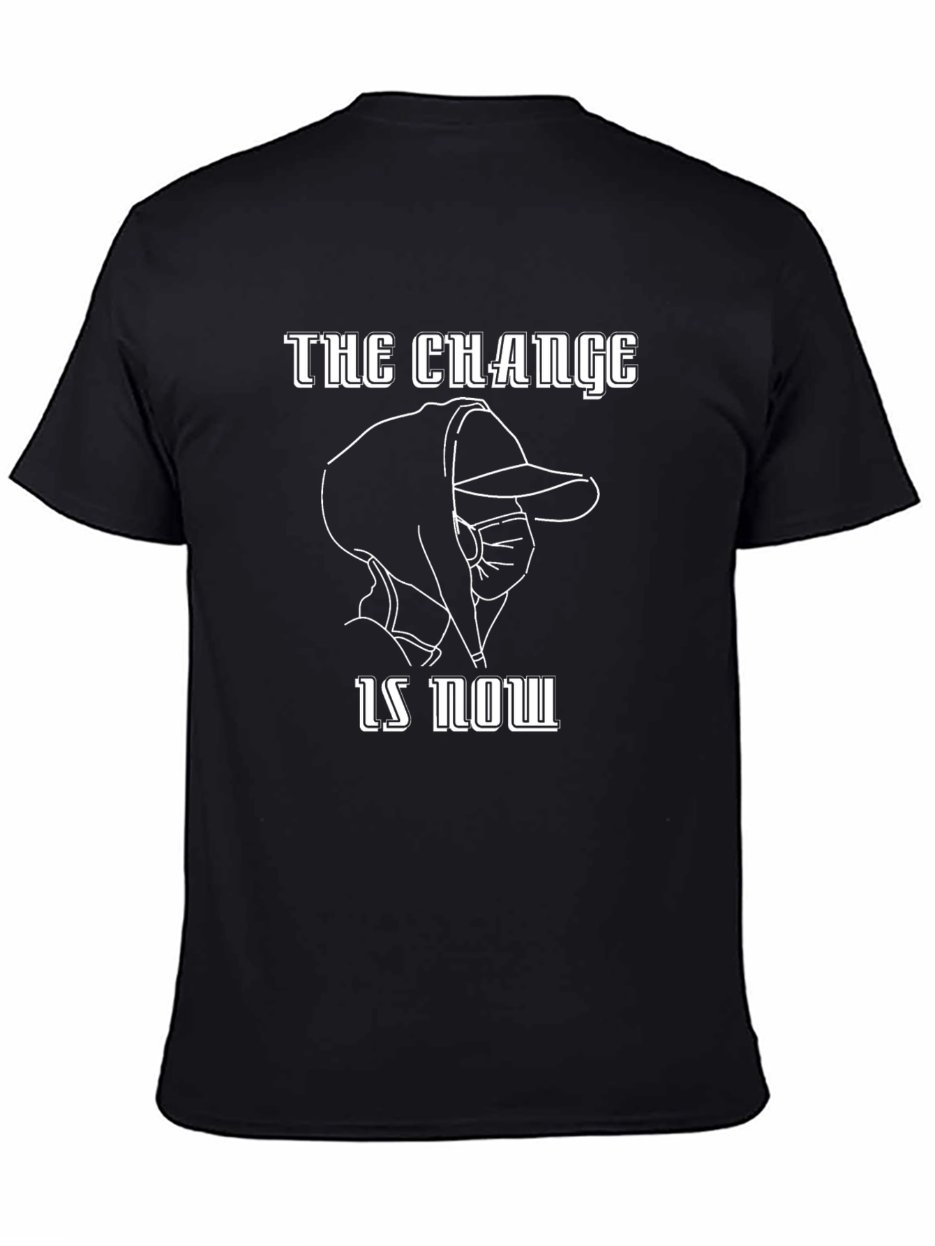The Change is Now Black Graphic T-Shirt