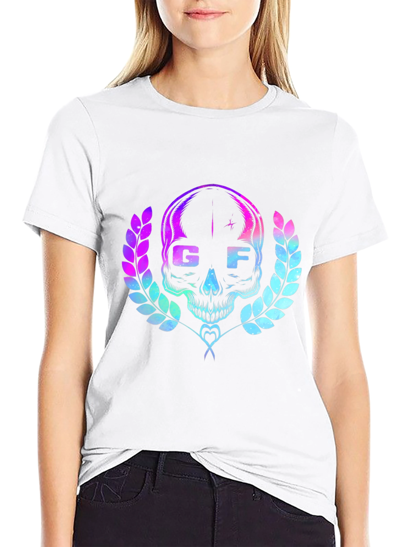 GF Skull Graphic Tee - Cool Retro Design