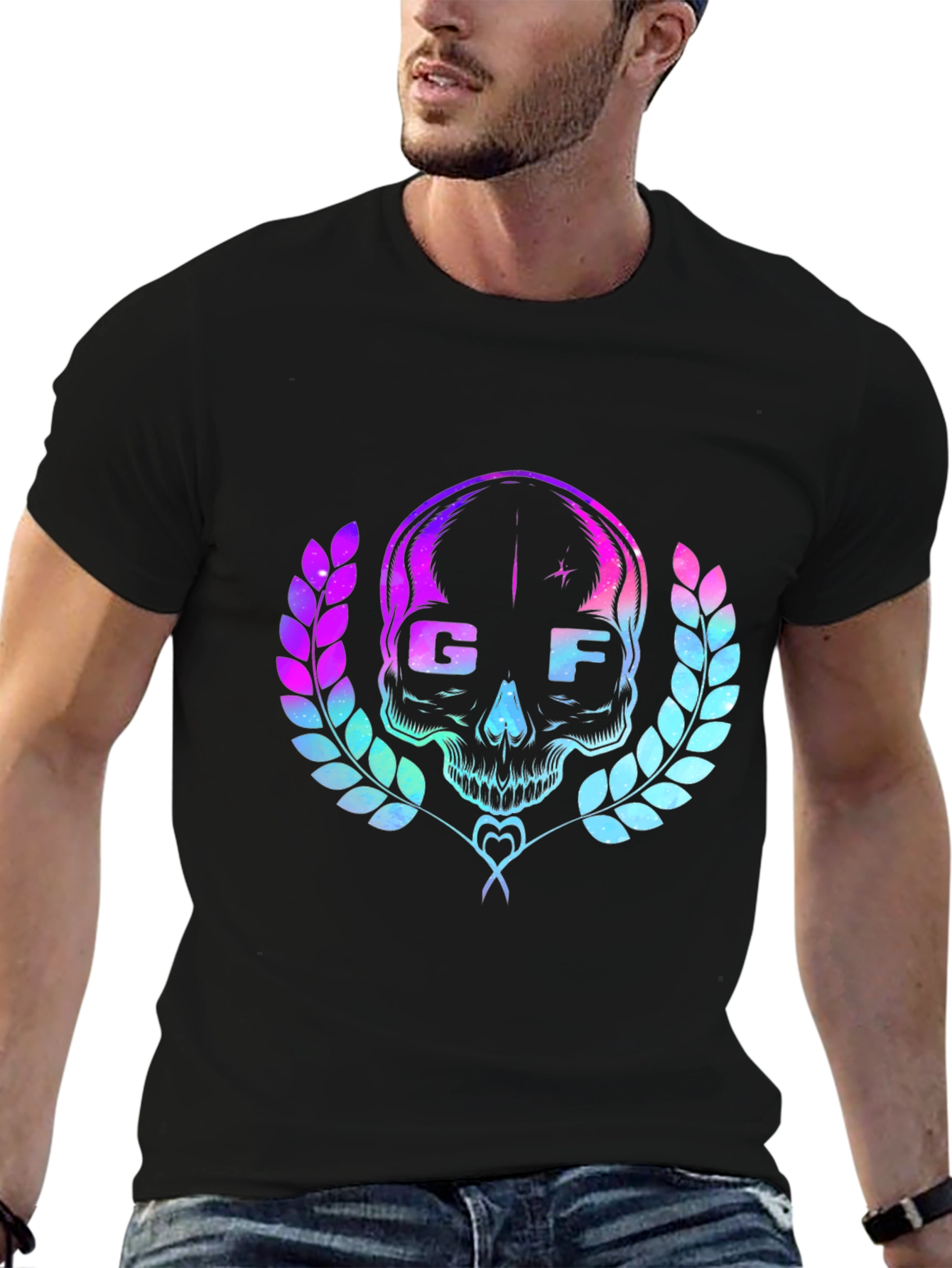 GF Skull Graphic Tee - Cool Retro Design