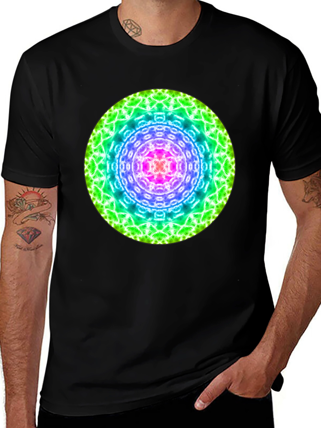 Vibrant Mandala Graphic Tee - Stylish Cotton Comfort