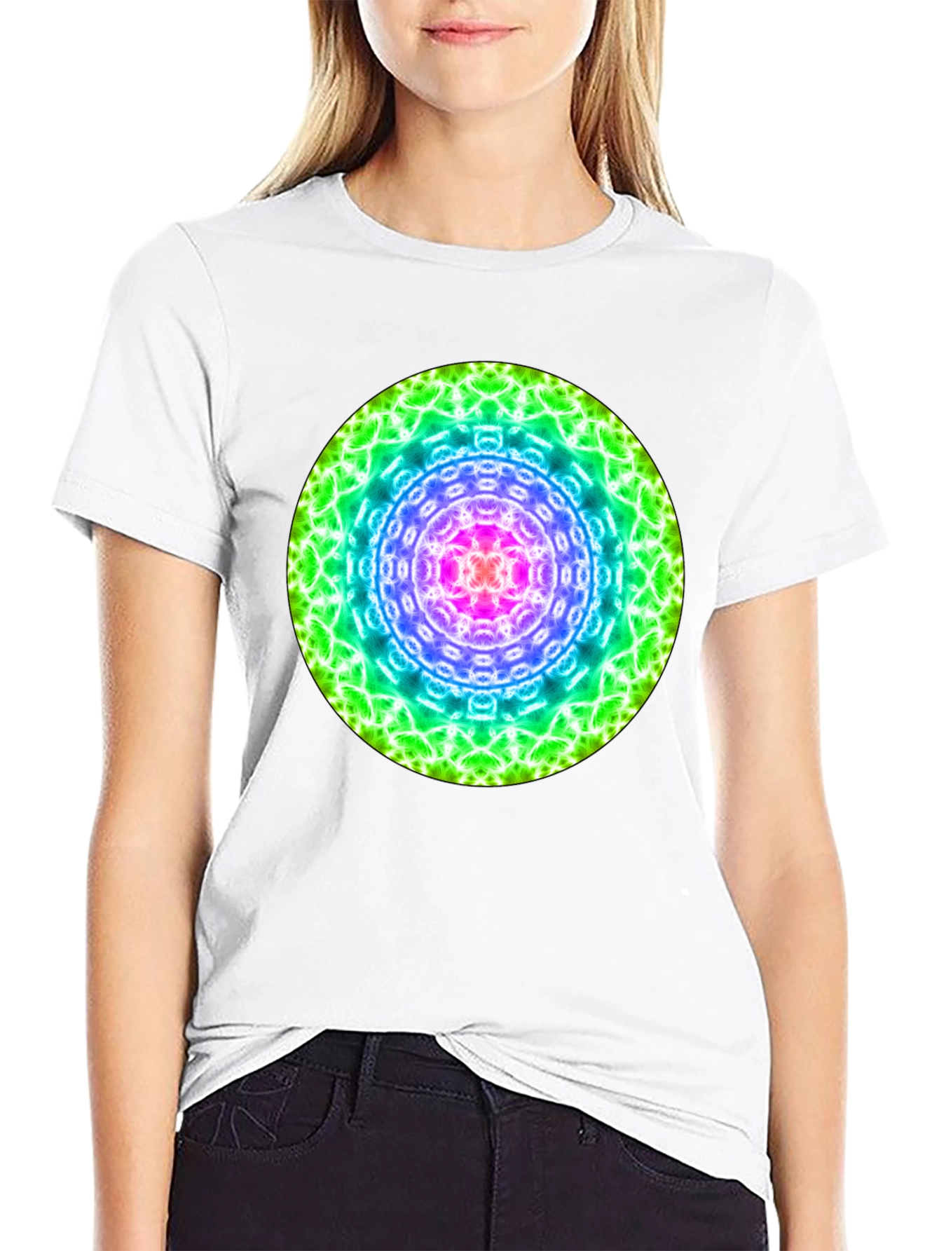 Vibrant Mandala Graphic Tee - Stylish Cotton Comfort