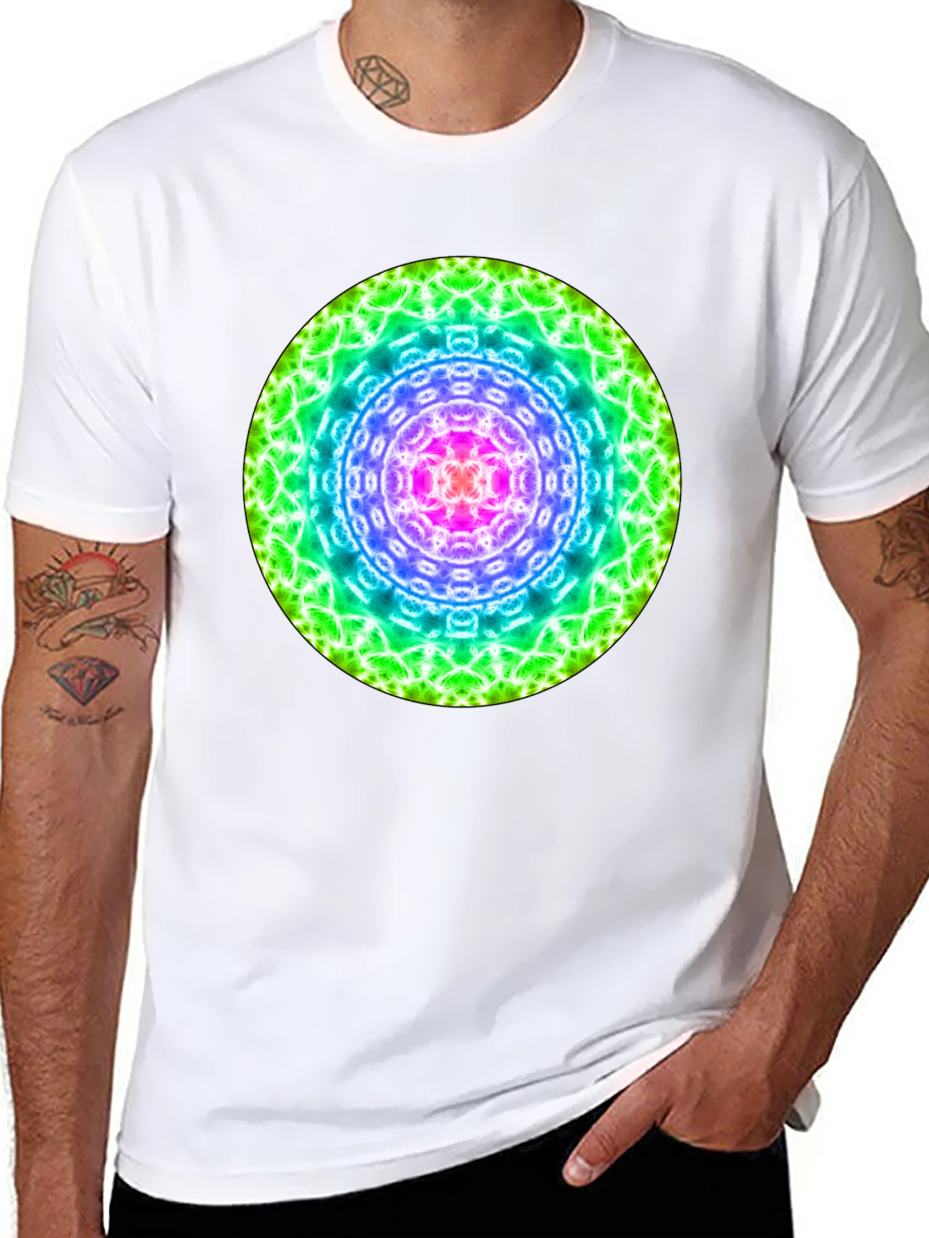 Vibrant Mandala Graphic Tee - Stylish Cotton Comfort